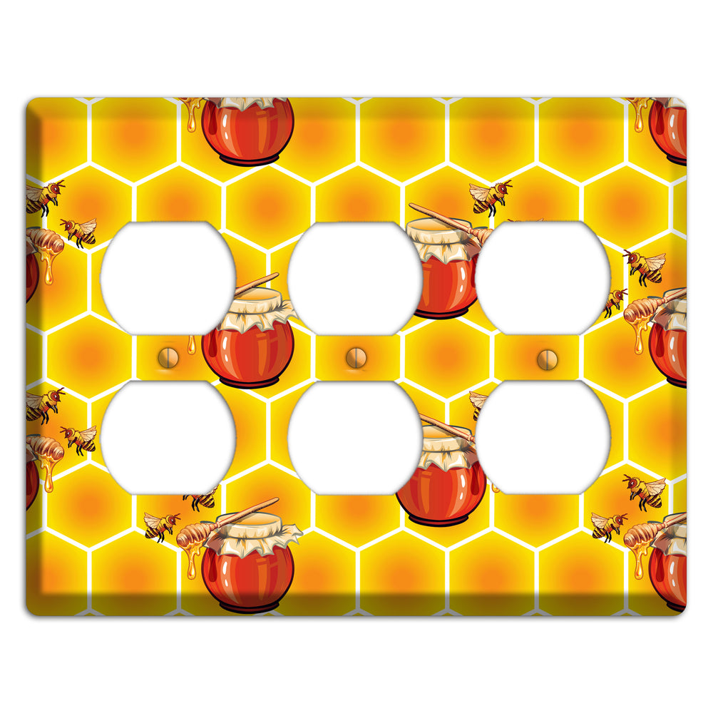 Harvest Season Repeating 3 Duplex Wallplate