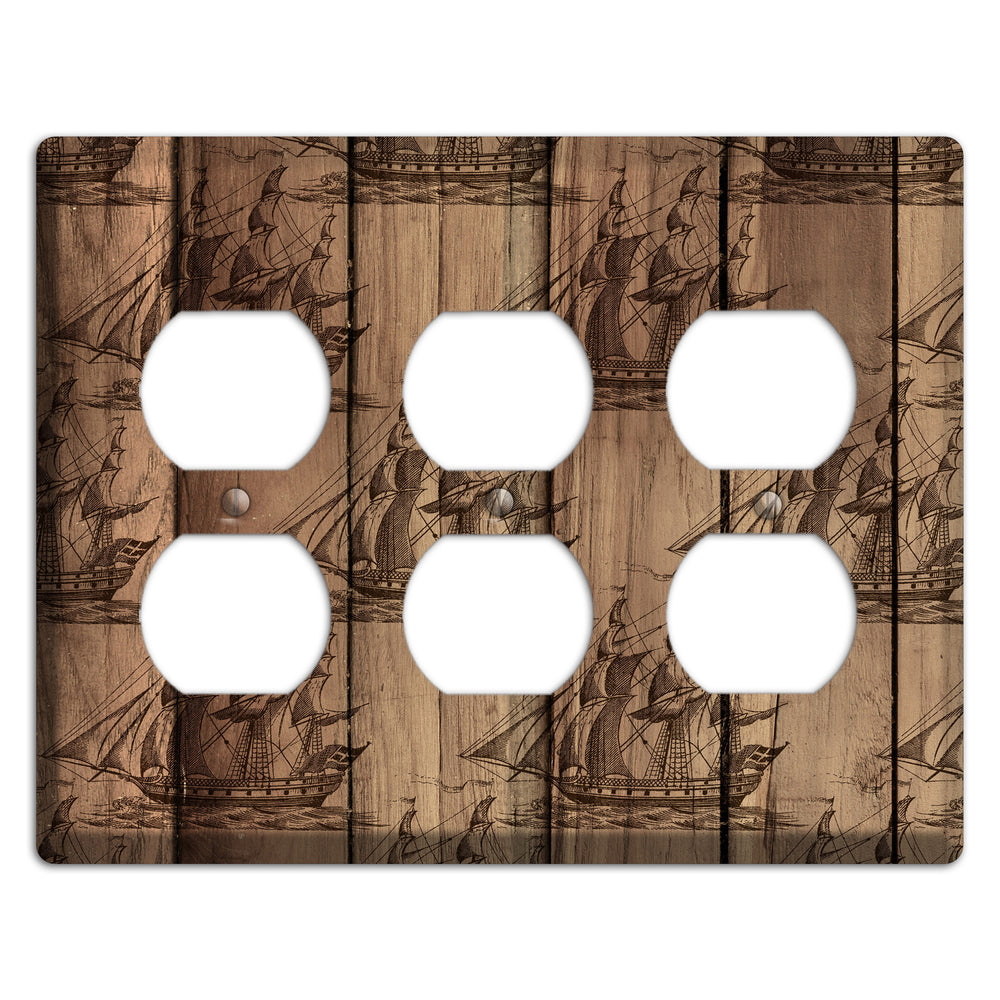 Tall Ships & Timber 3 Duplex Wallplate