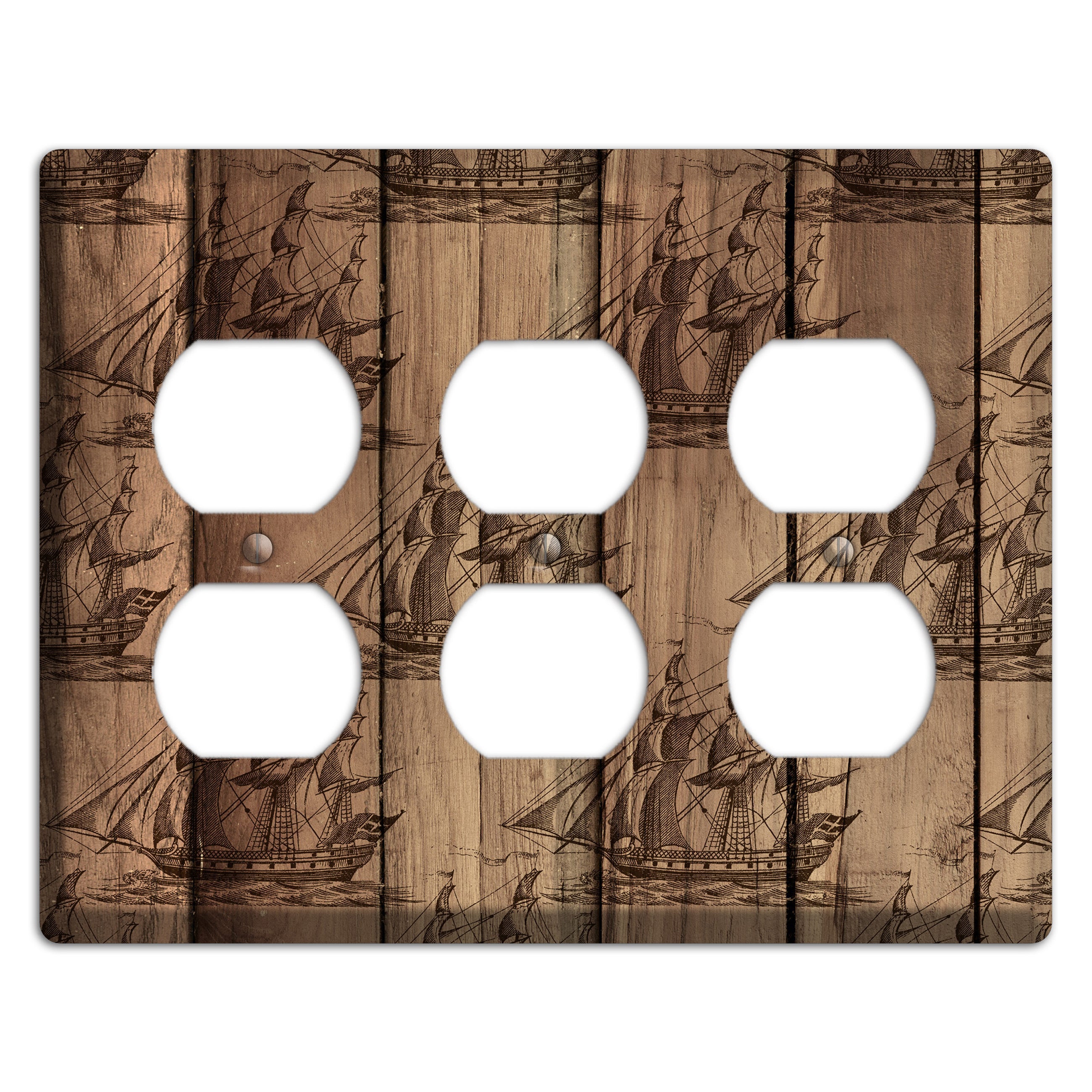 Tall Ships & Timber 3 Duplex Wallplate