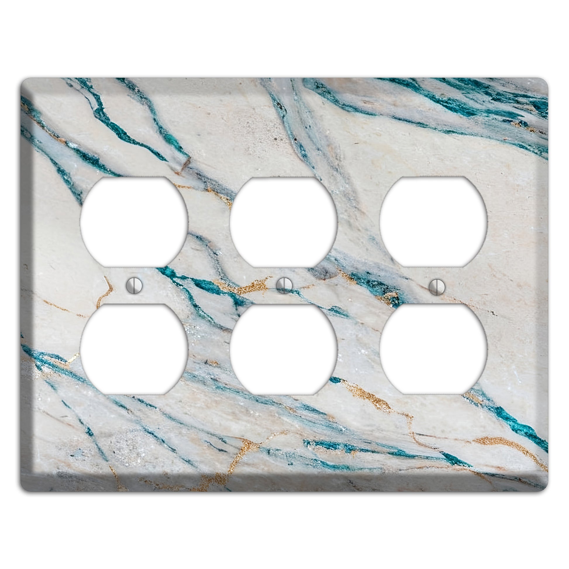 Bondi Blue Marble 3 Duplex Wallplate