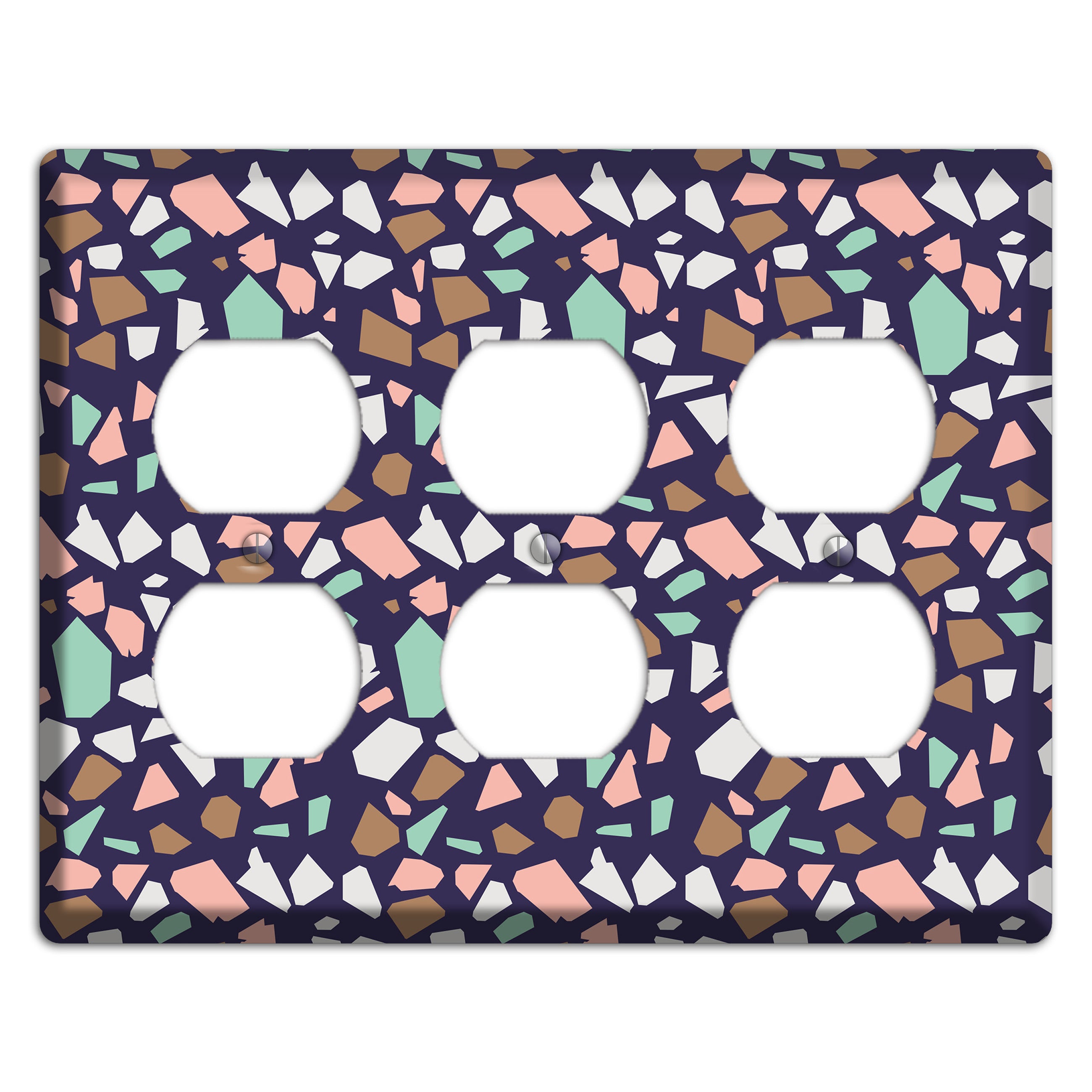 Midnight Mosaic 3 Duplex Wallplate
