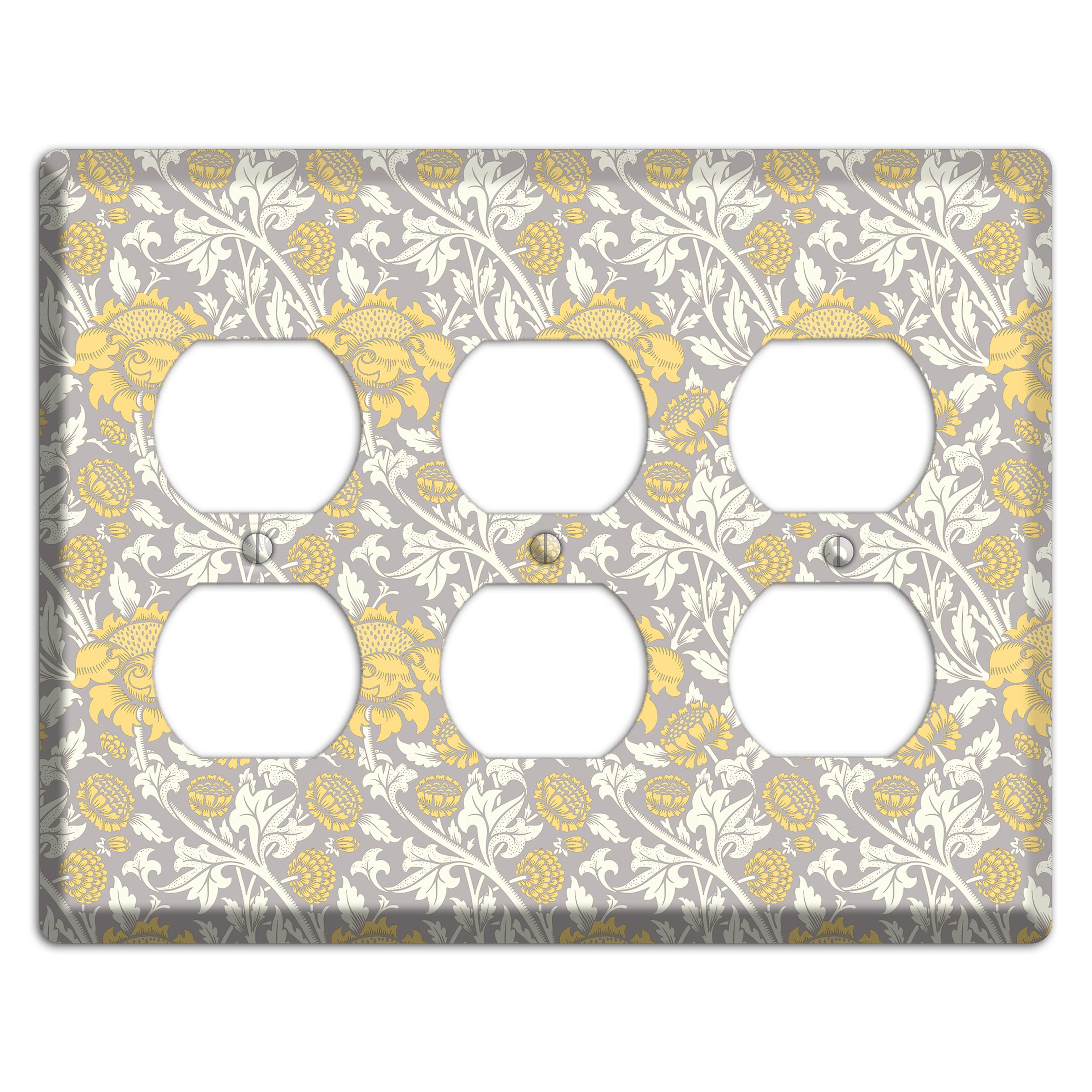 Golden Peony Lace 3 Duplex Wallplate