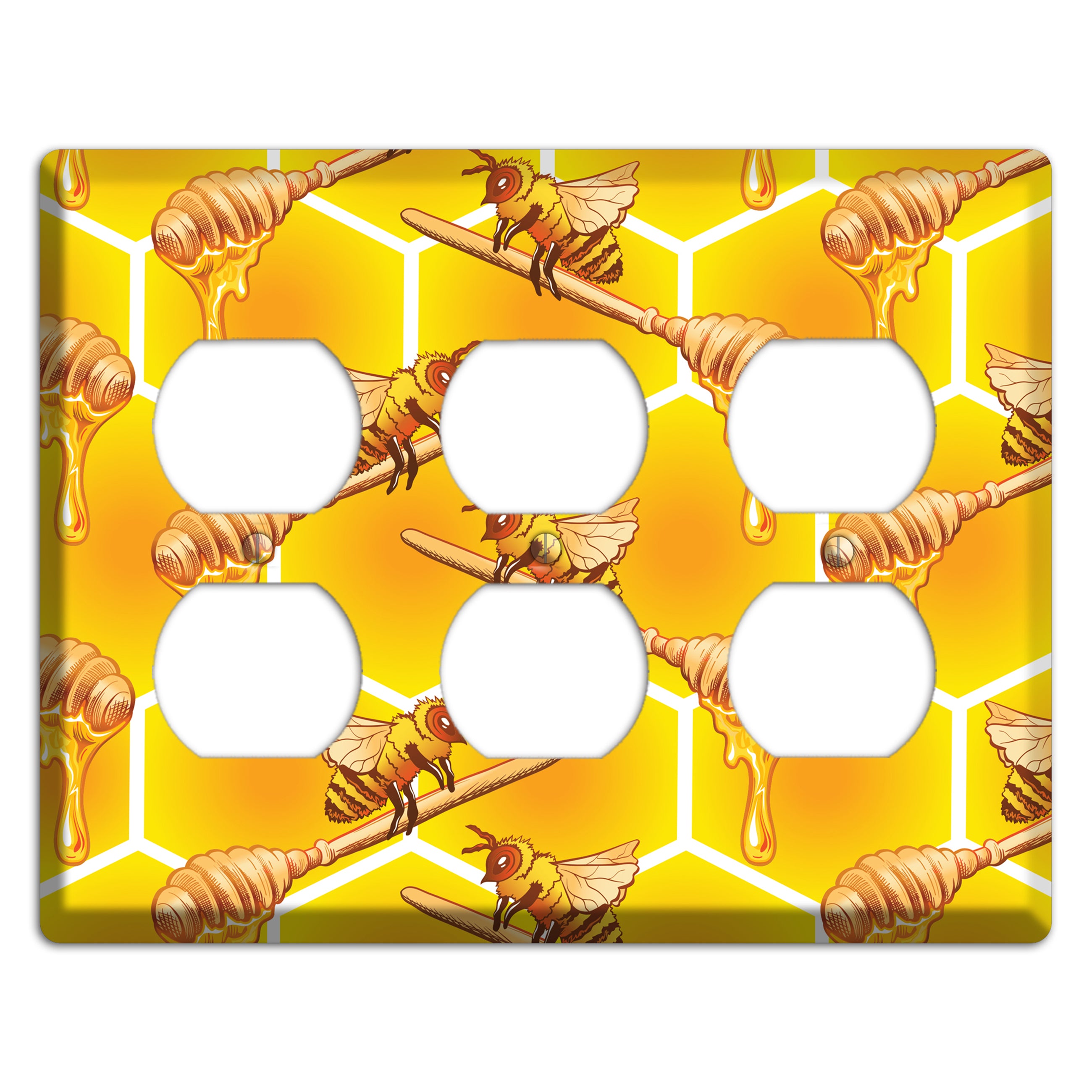 Golden Hive Ritual 3 Duplex Wallplate