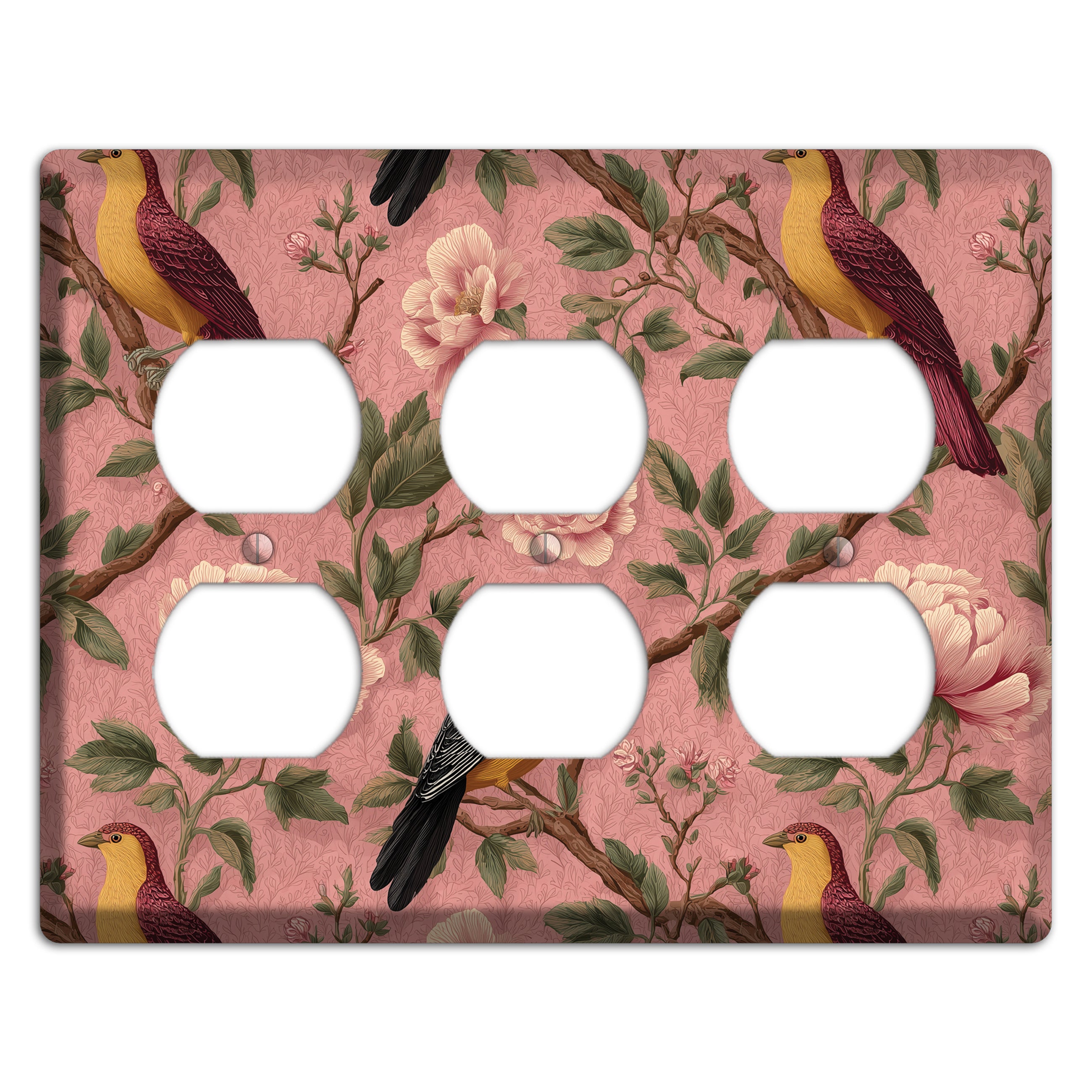 Peony & Perch 3 Duplex Wallplate