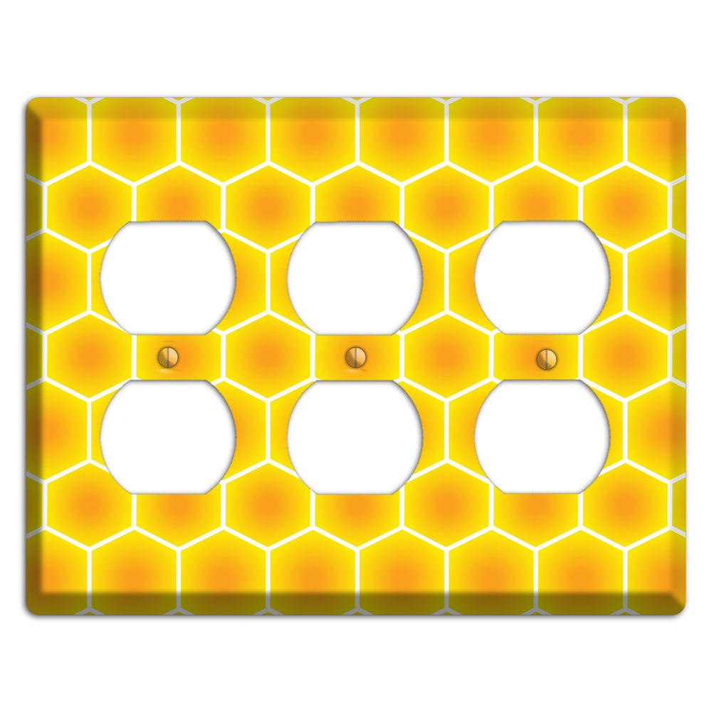 Liquid Gold Grid 3 Duplex Wallplate