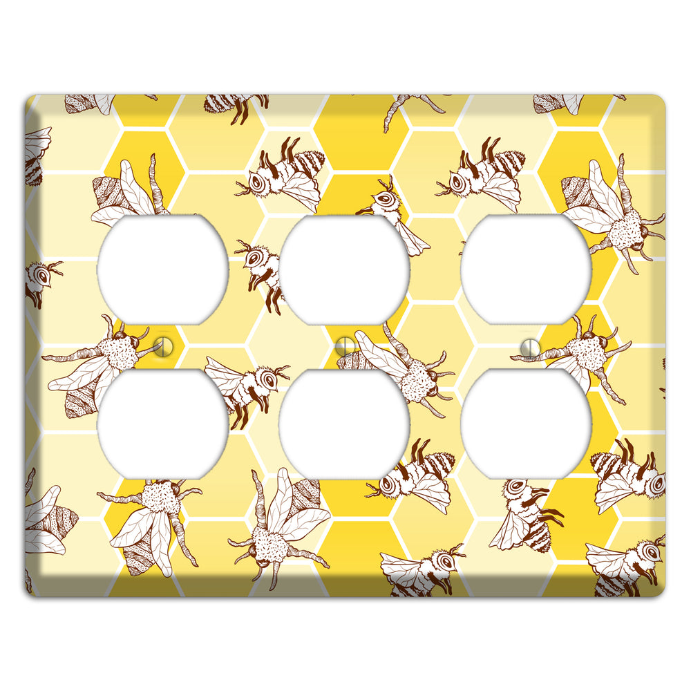 Hive & Wing 3 Duplex Wallplate