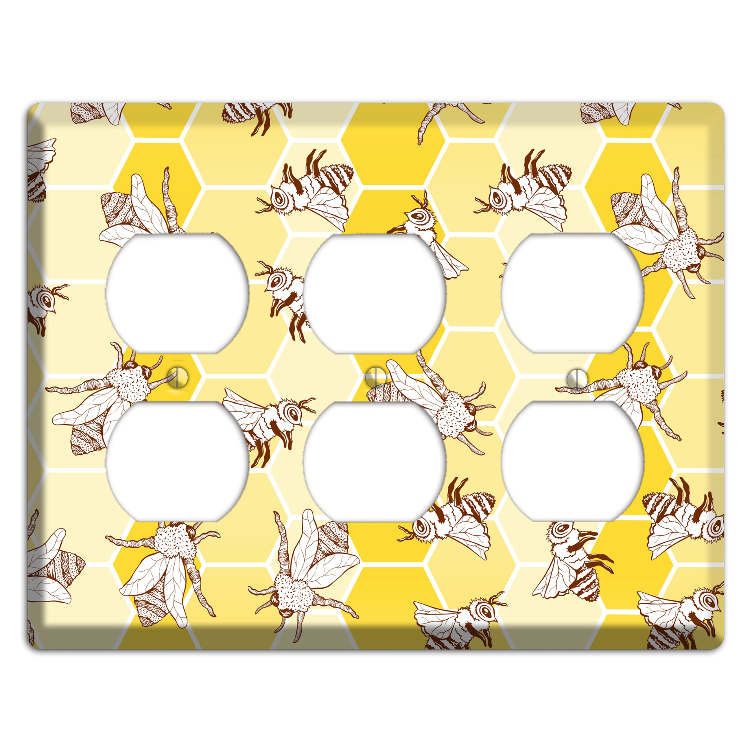 Hive & Wing 3 Duplex Wallplate