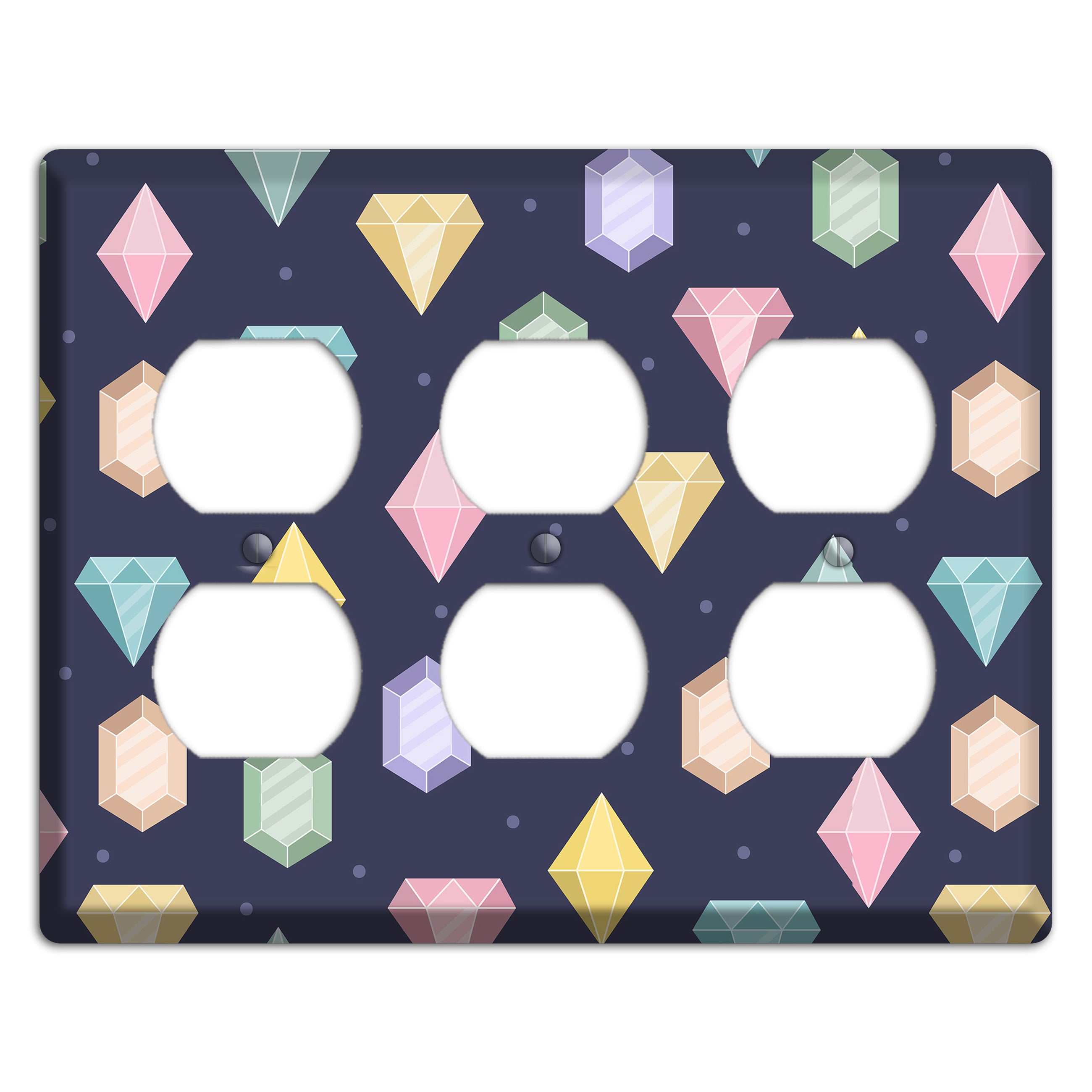 Sparkle Gems 3 Duplex Wallplate
