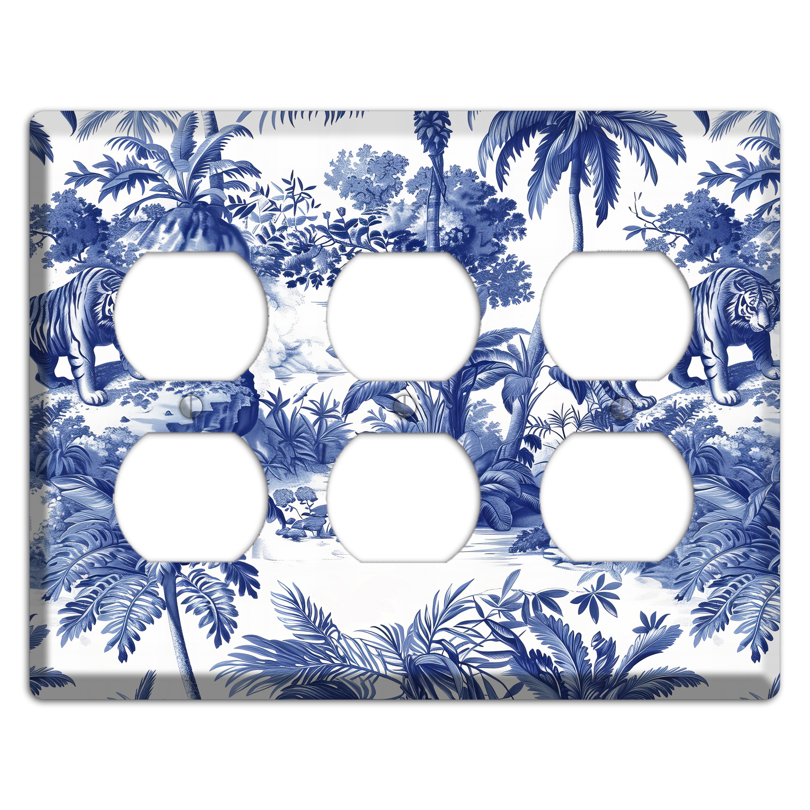 Bengal & Palm 3 Duplex Wallplate