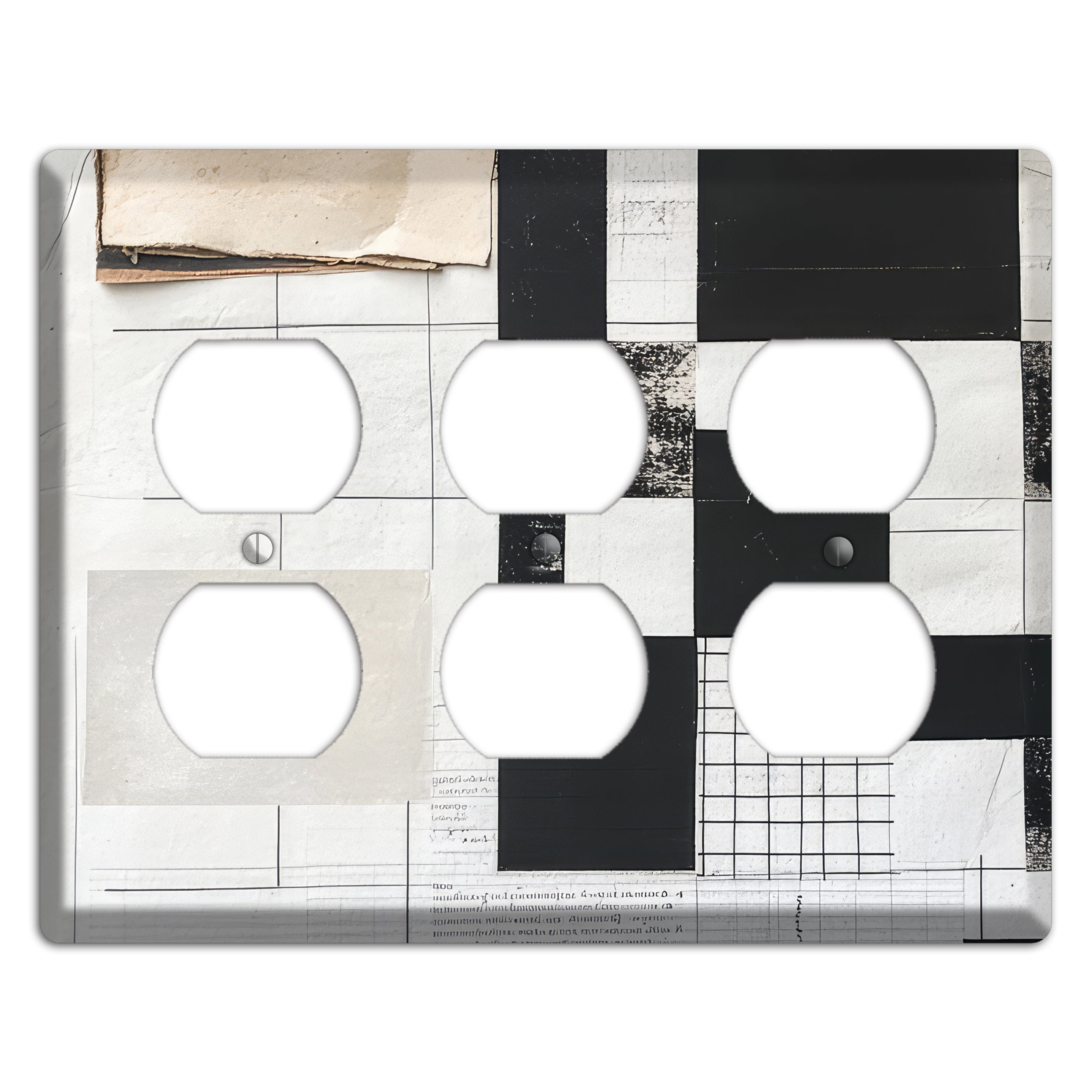 Torn Ledger Fragments 3 Duplex Wallplate