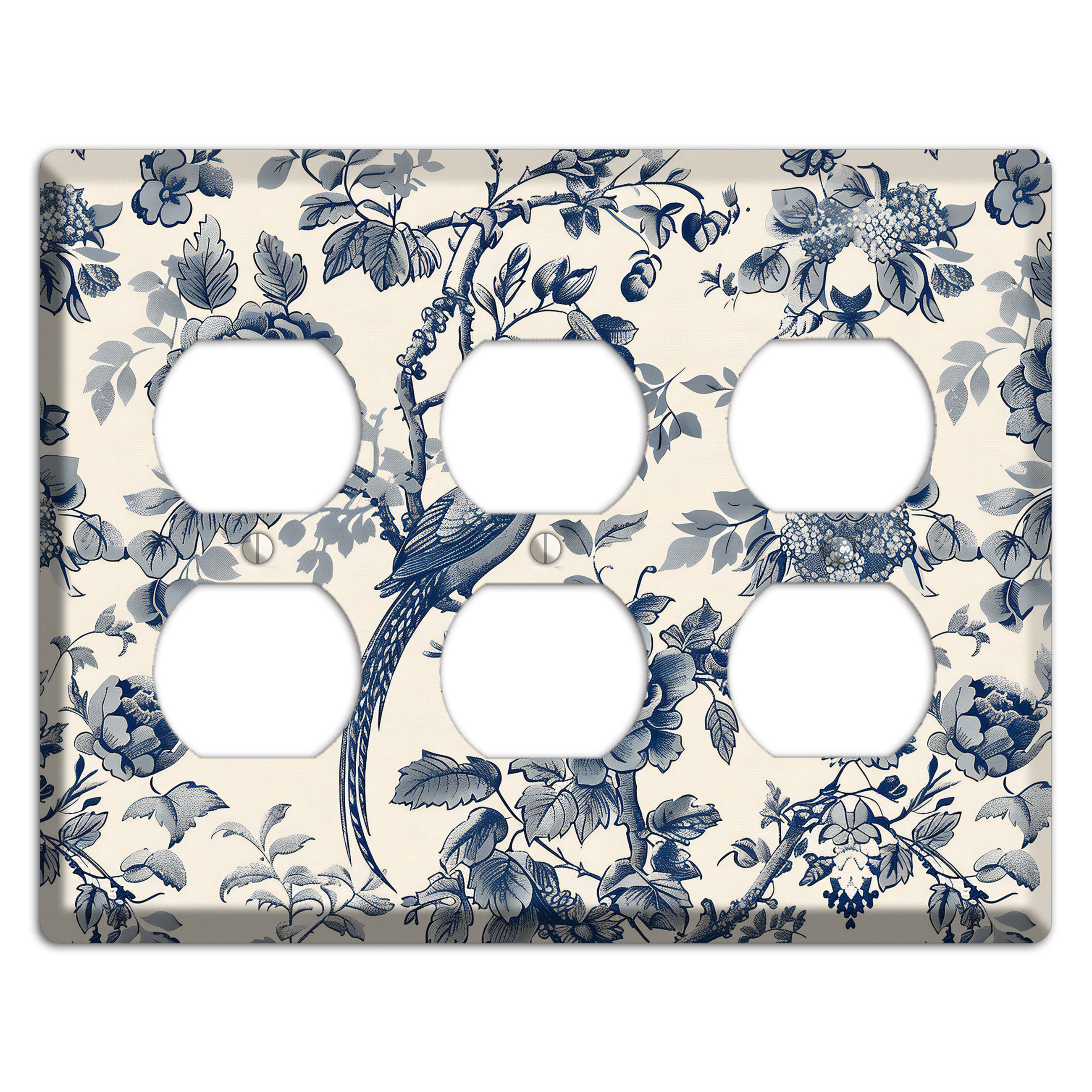 Pheasant & Peony 3 Duplex Wallplate