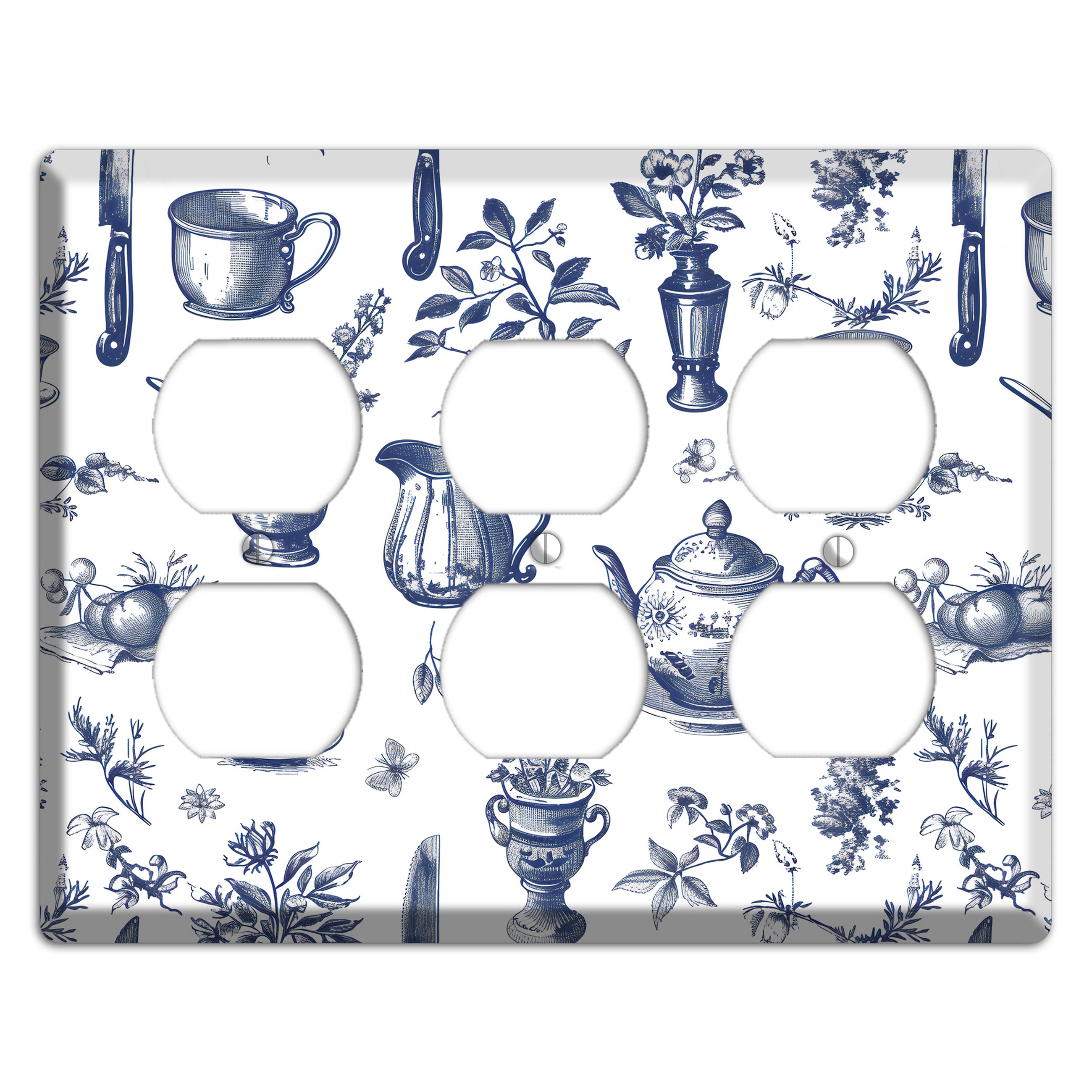 Pantry & Petal 3 Duplex Wallplate