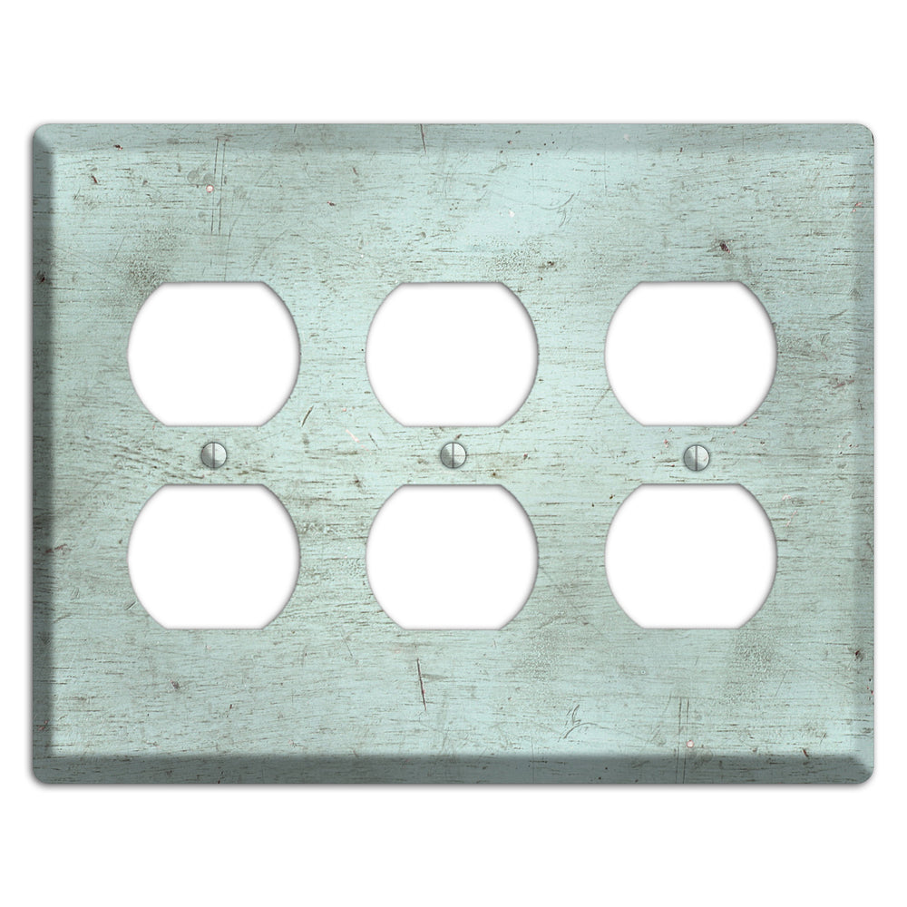 Weathered Teal Deck 3 Duplex Wallplate