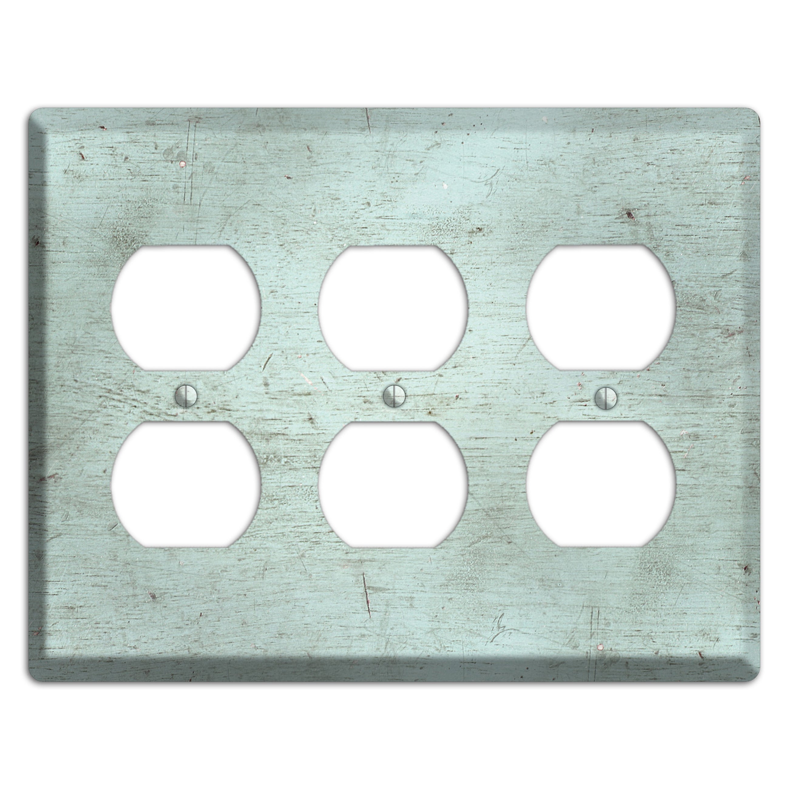 Weathered Teal Deck 3 Duplex Wallplate
