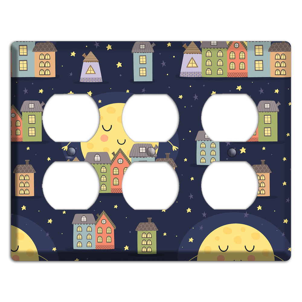 Sleepy Town 3 Duplex Wallplate