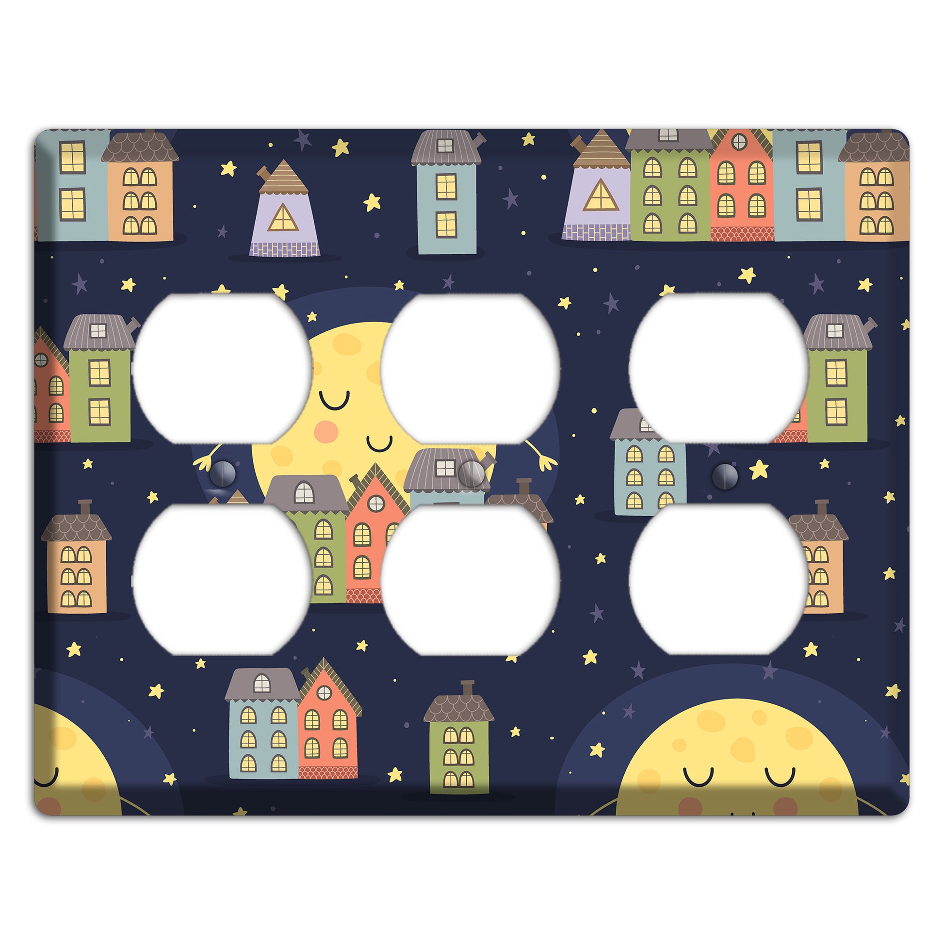 Sleepy Town 3 Duplex Wallplate