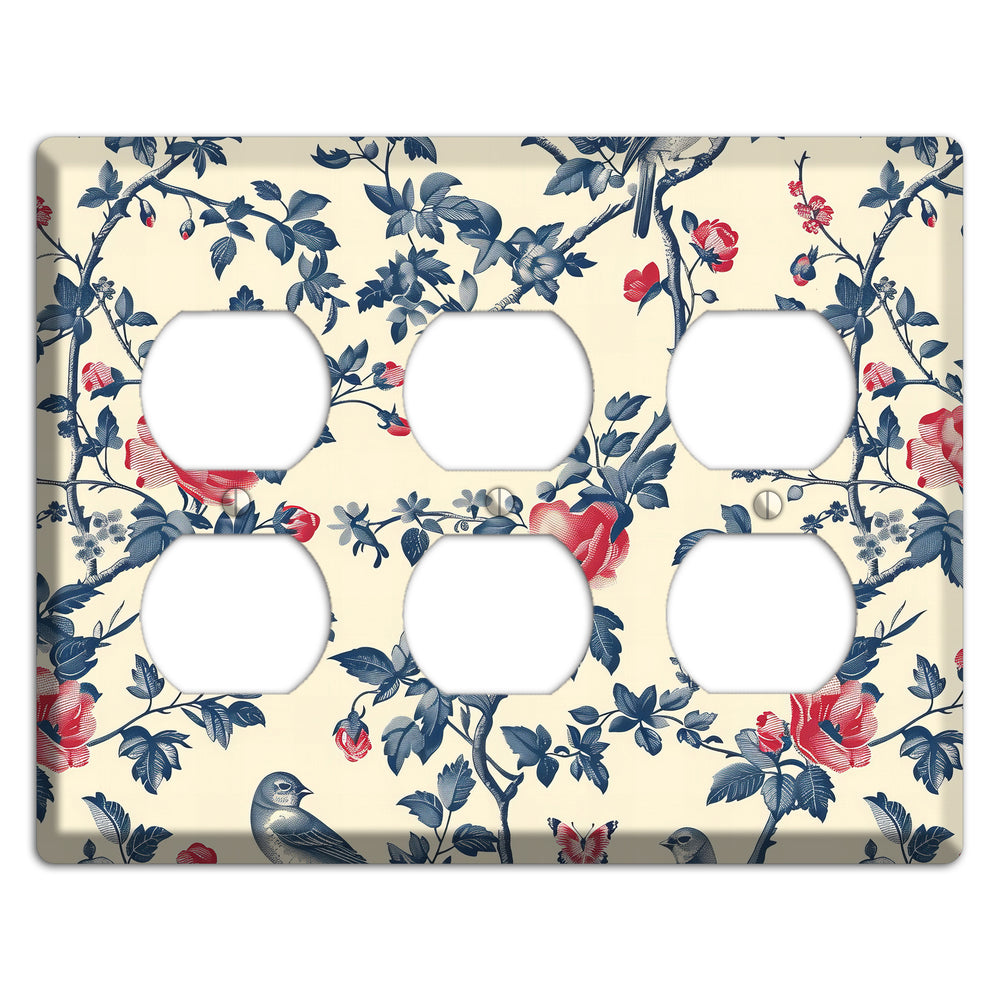 Songbirds & Thorns 3 Duplex Wallplate