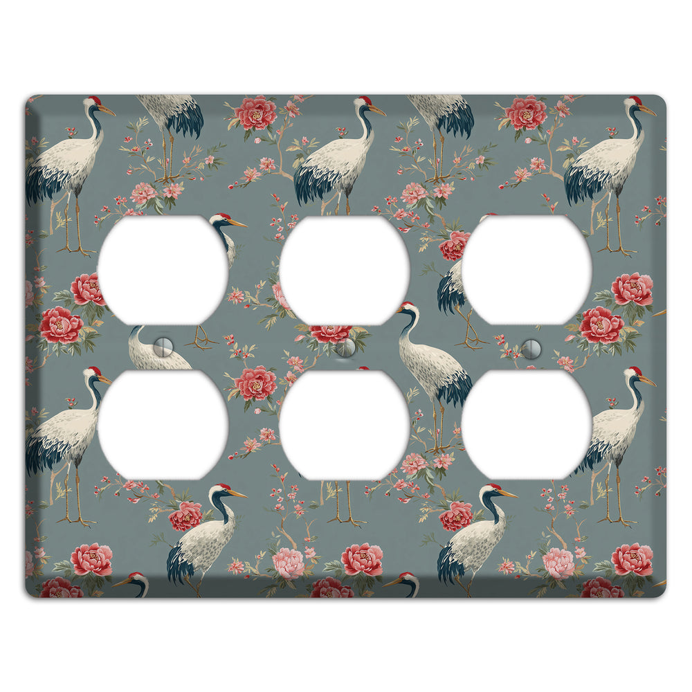 Slate Peony Vigil 3 Duplex Wallplate