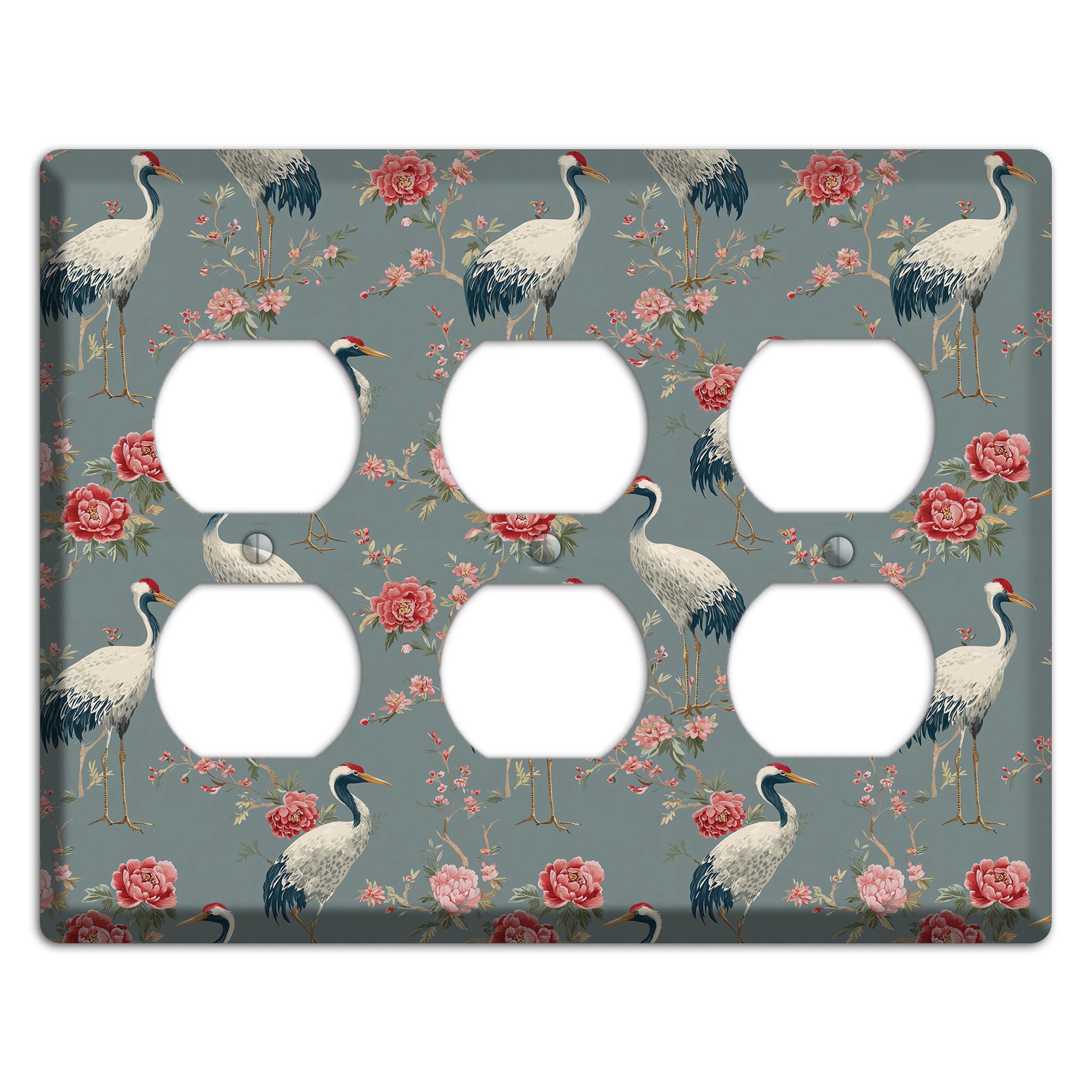 Slate Peony Vigil 3 Duplex Wallplate