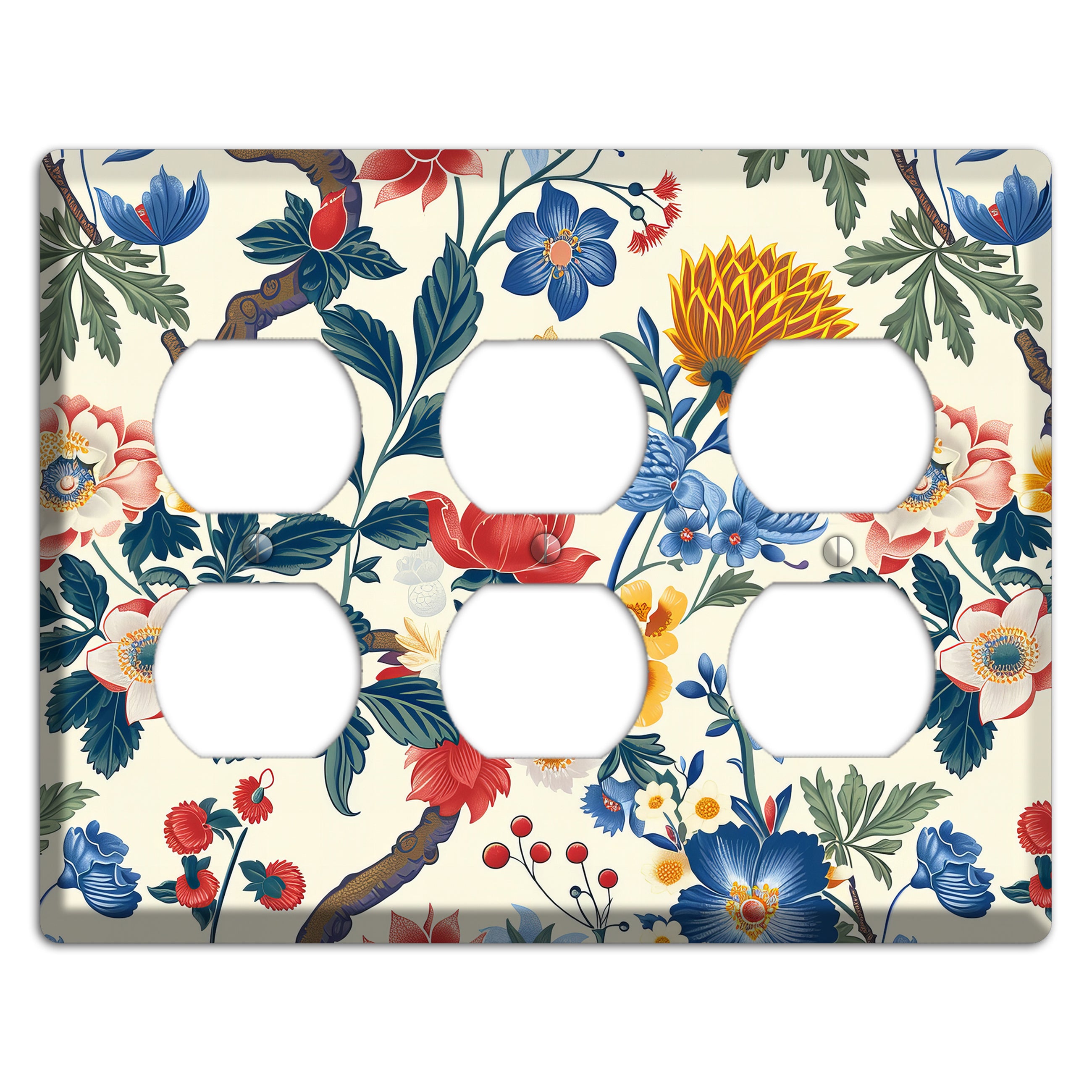 Cottage Garden Reverie 3 Duplex Wallplate