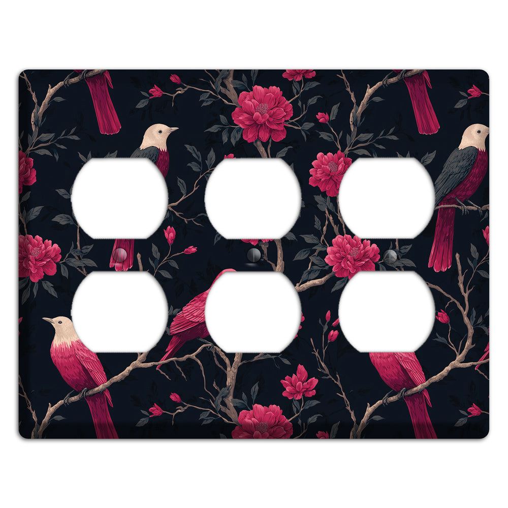 Crimson Perch 3 Duplex Wallplate