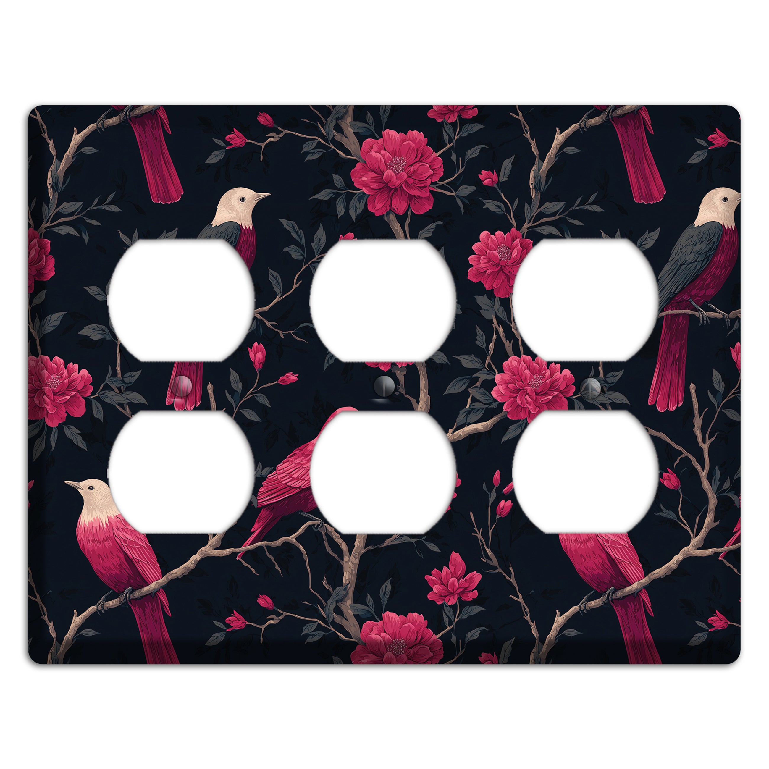 Crimson Perch 3 Duplex Wallplate