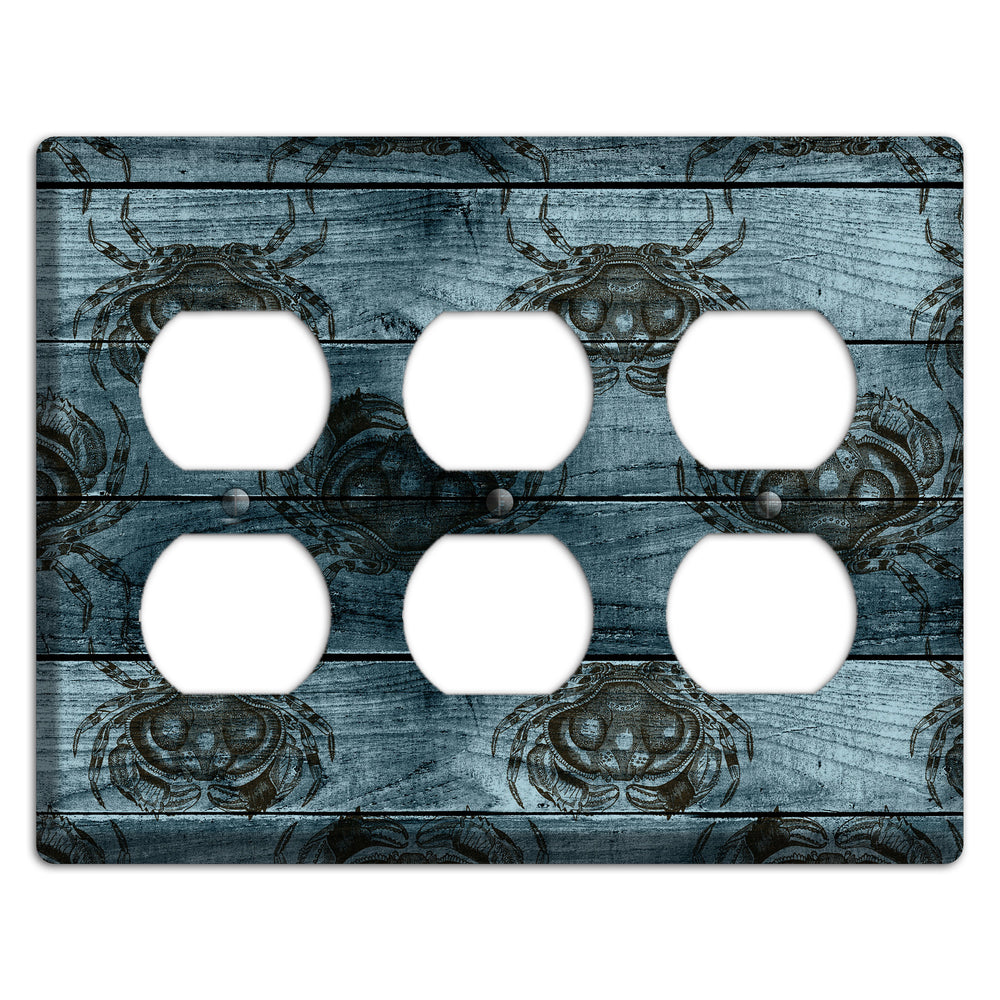 Crabby Waters 3 Duplex Wallplate