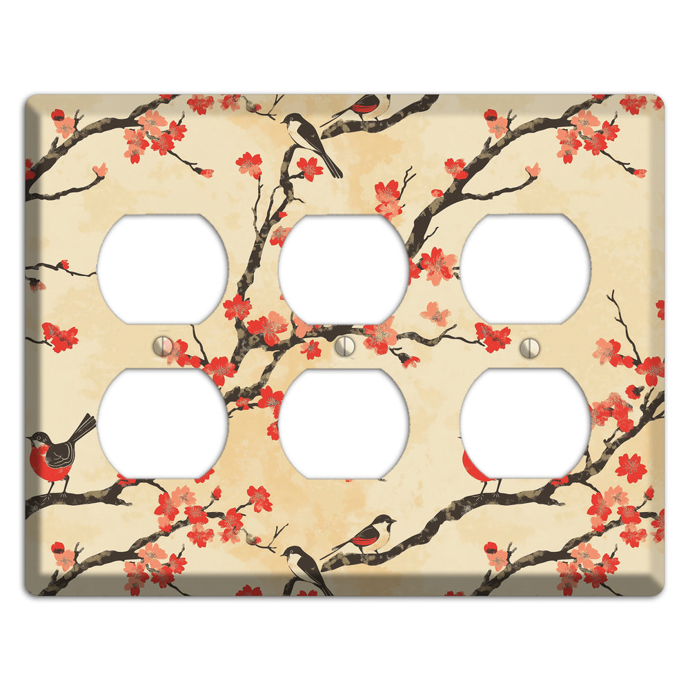 Blossom & Wing 3 Duplex Wallplate