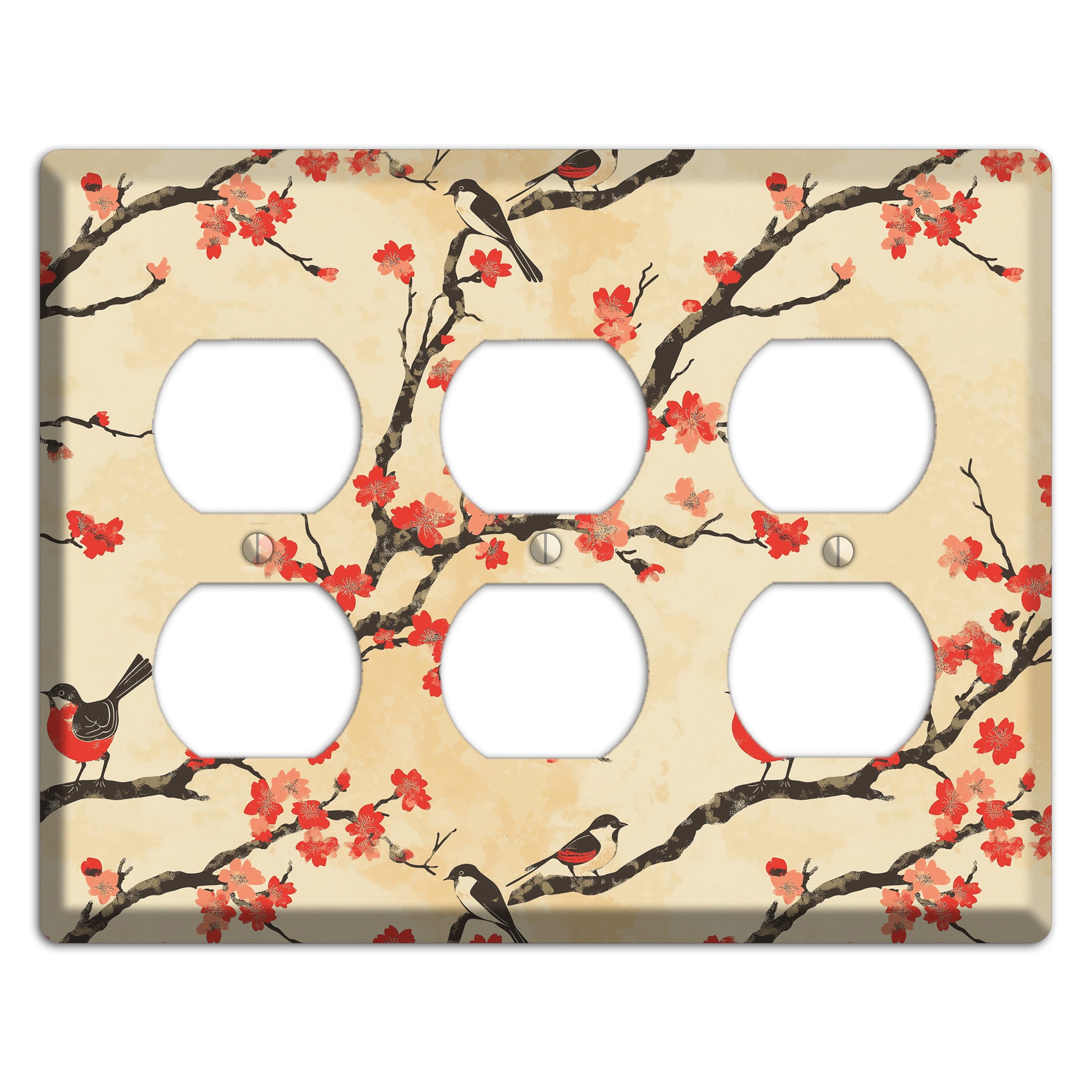 Blossom & Wing 3 Duplex Wallplate