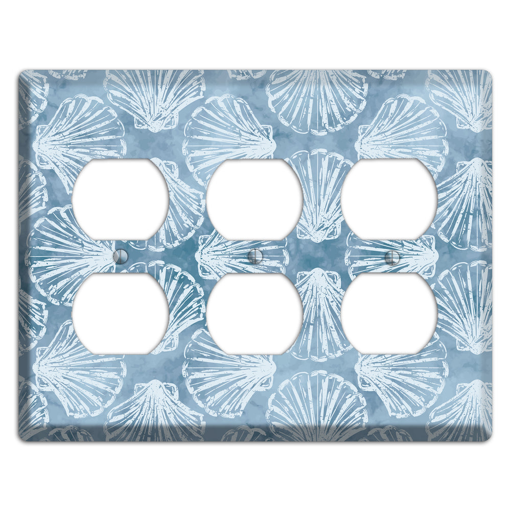 Coastal Shell Drift 3 Duplex Wallplate