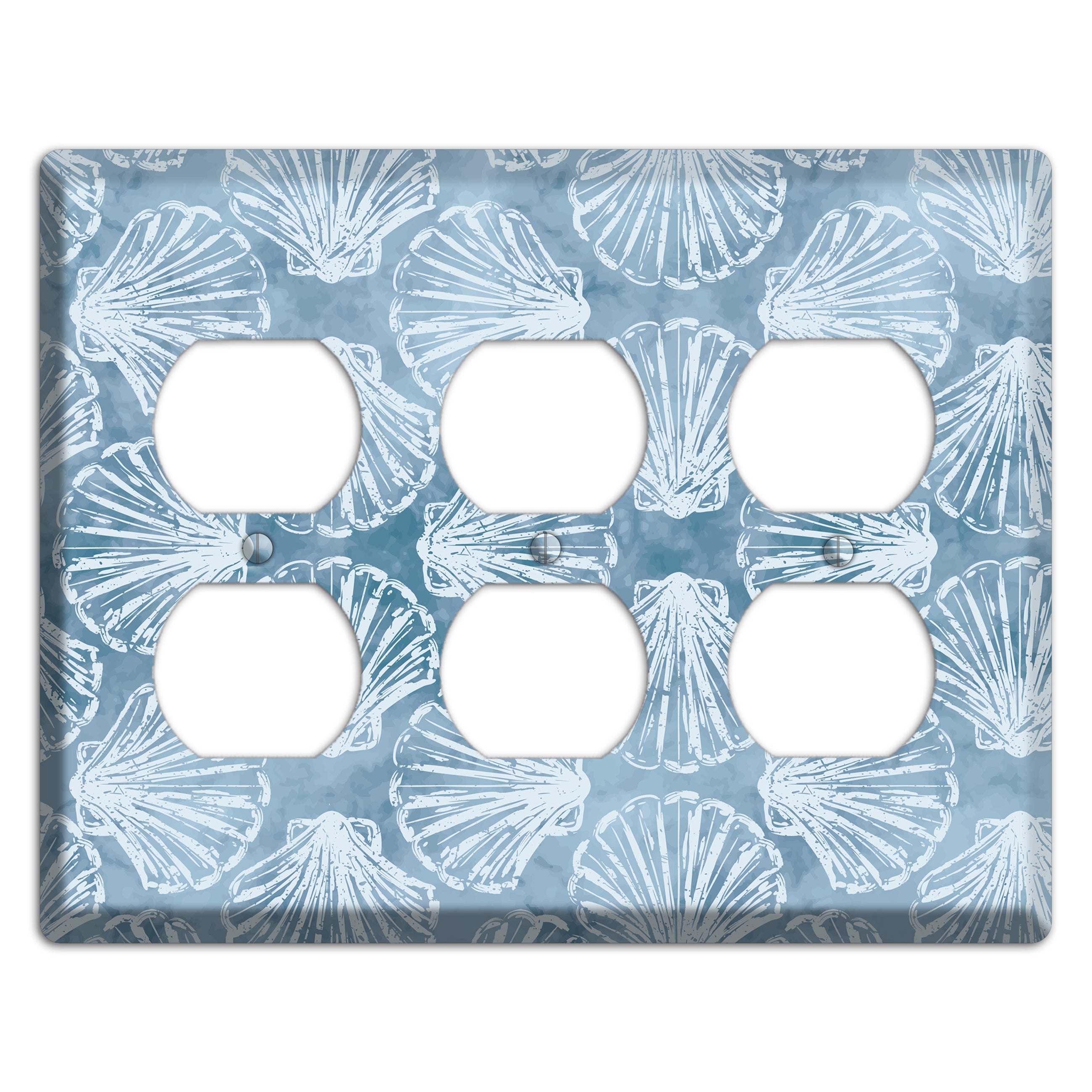 Coastal Shell Drift 3 Duplex Wallplate