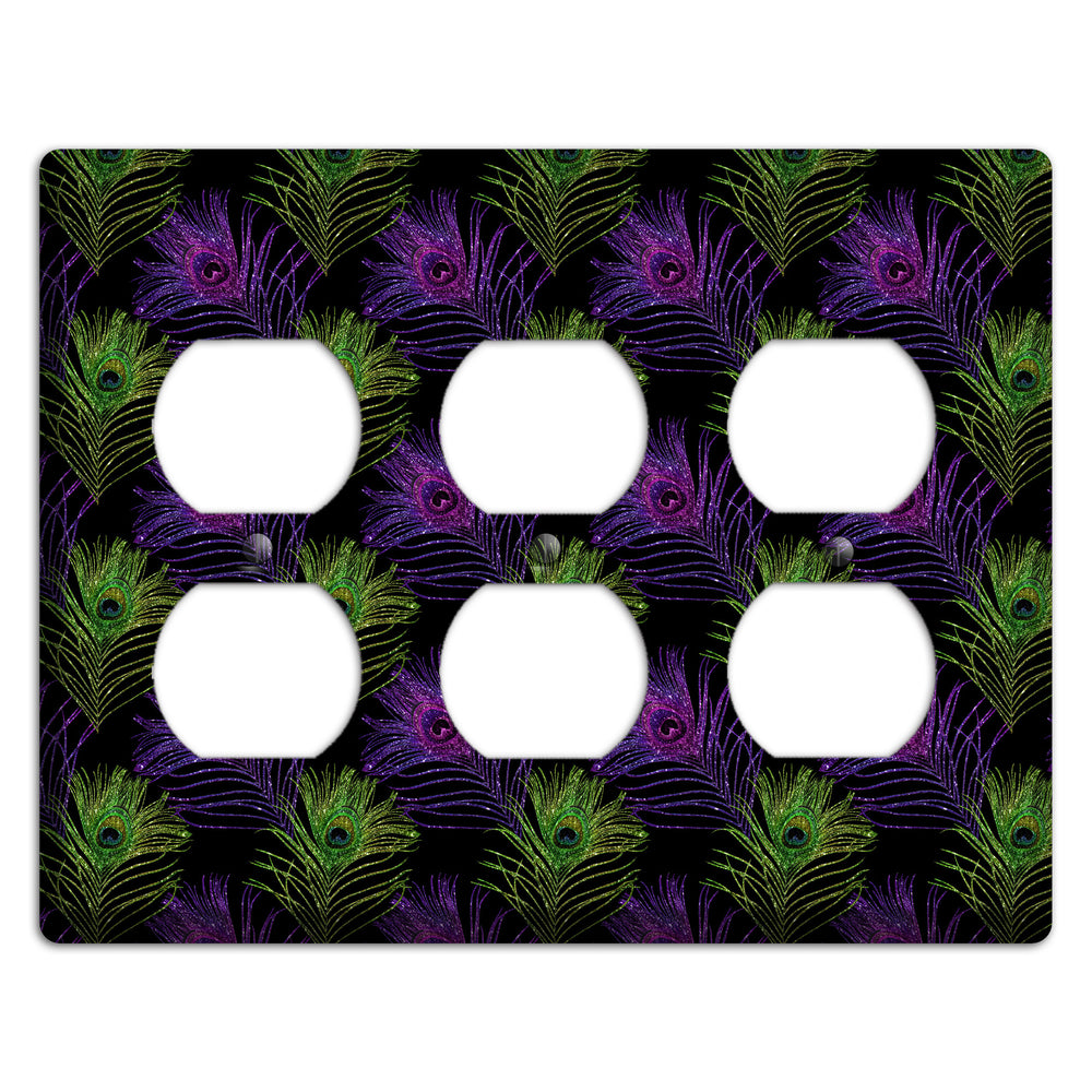 Feathers of the F√™te 3 Duplex Wallplate
