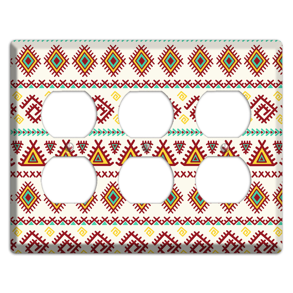 Crimson Tapestry 3 Duplex Wallplate