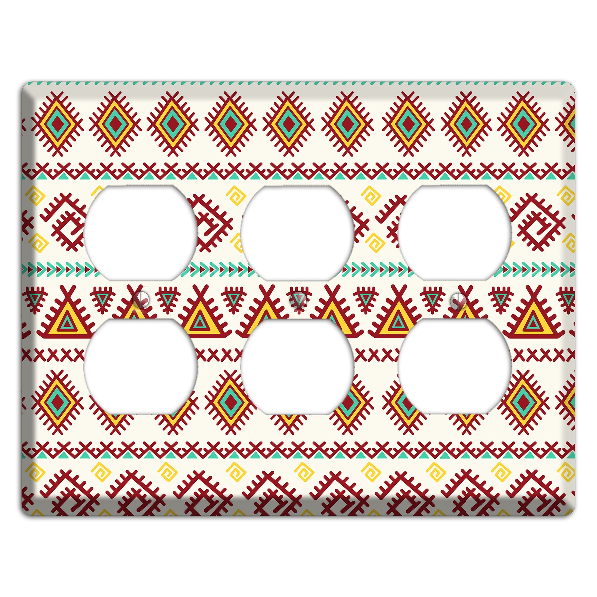 Crimson Tapestry 3 Duplex Wallplate