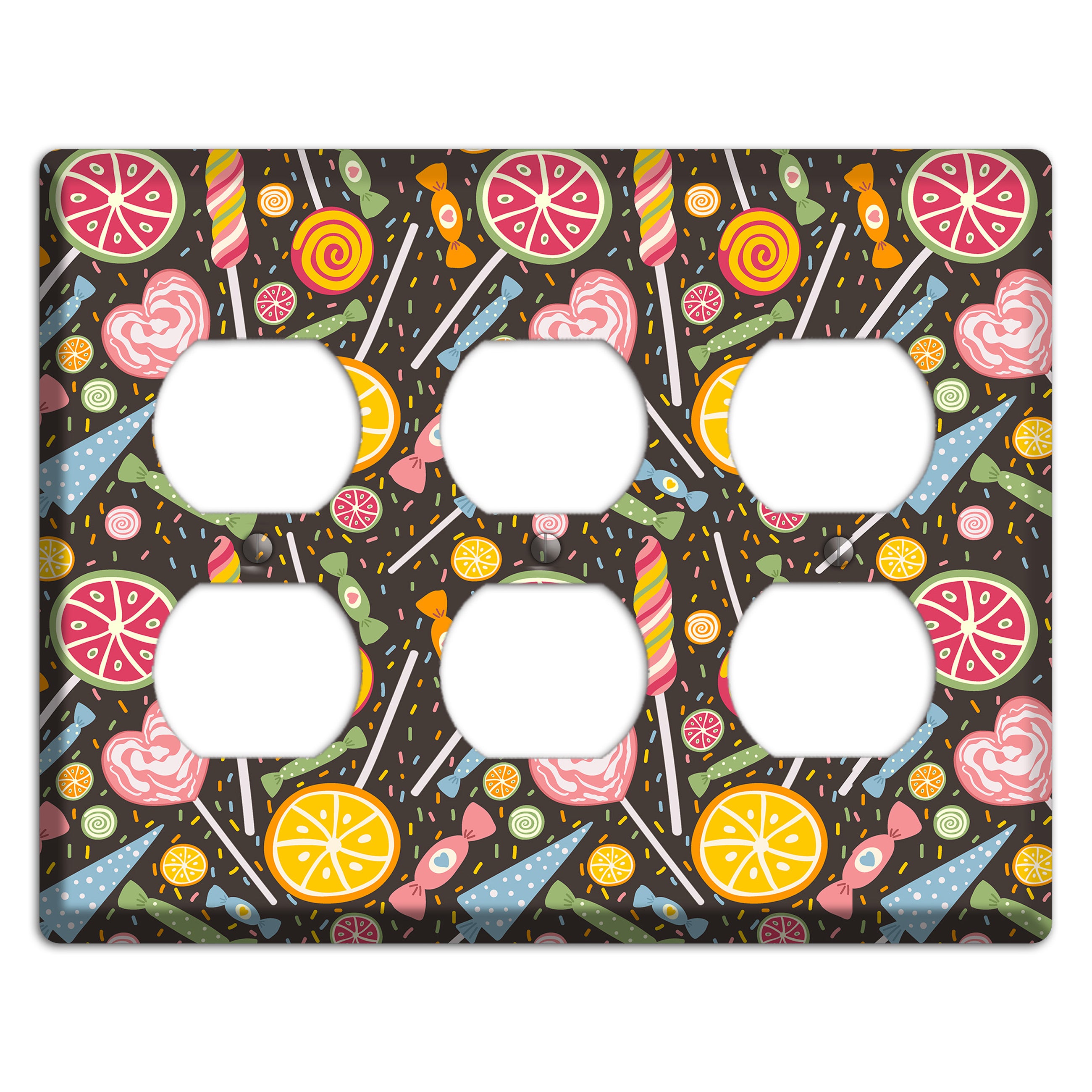 Candy Carnival (Dark) 3 Duplex Wallplate
