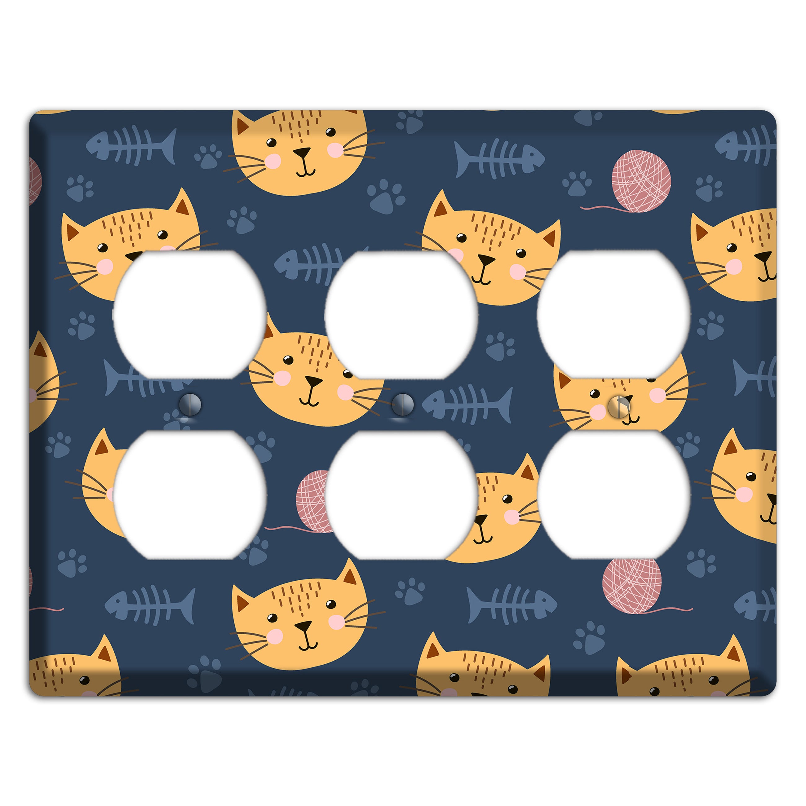 Cat Nap Parade 3 Duplex Wallplate