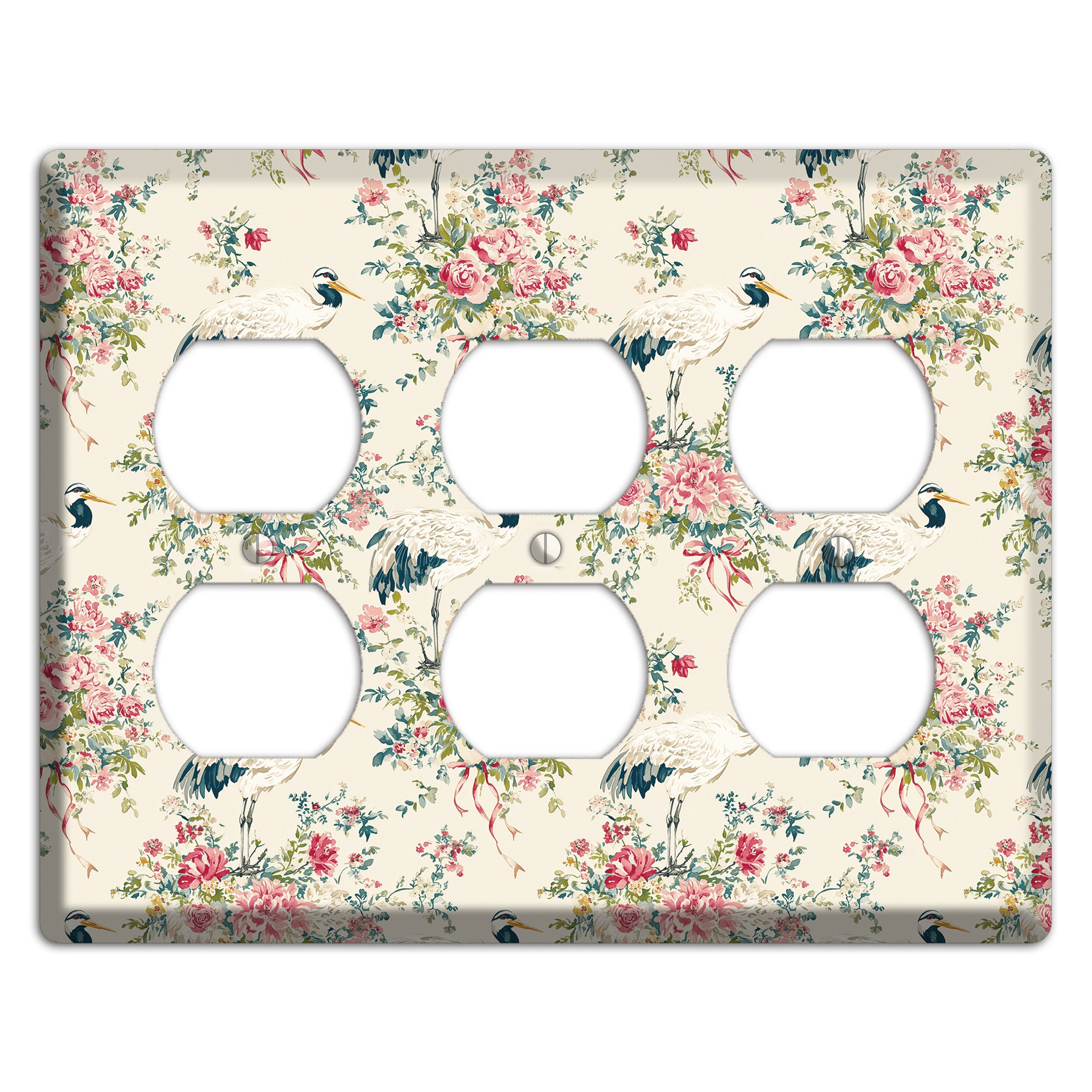 Blossom & Crane 3 Duplex Wallplate