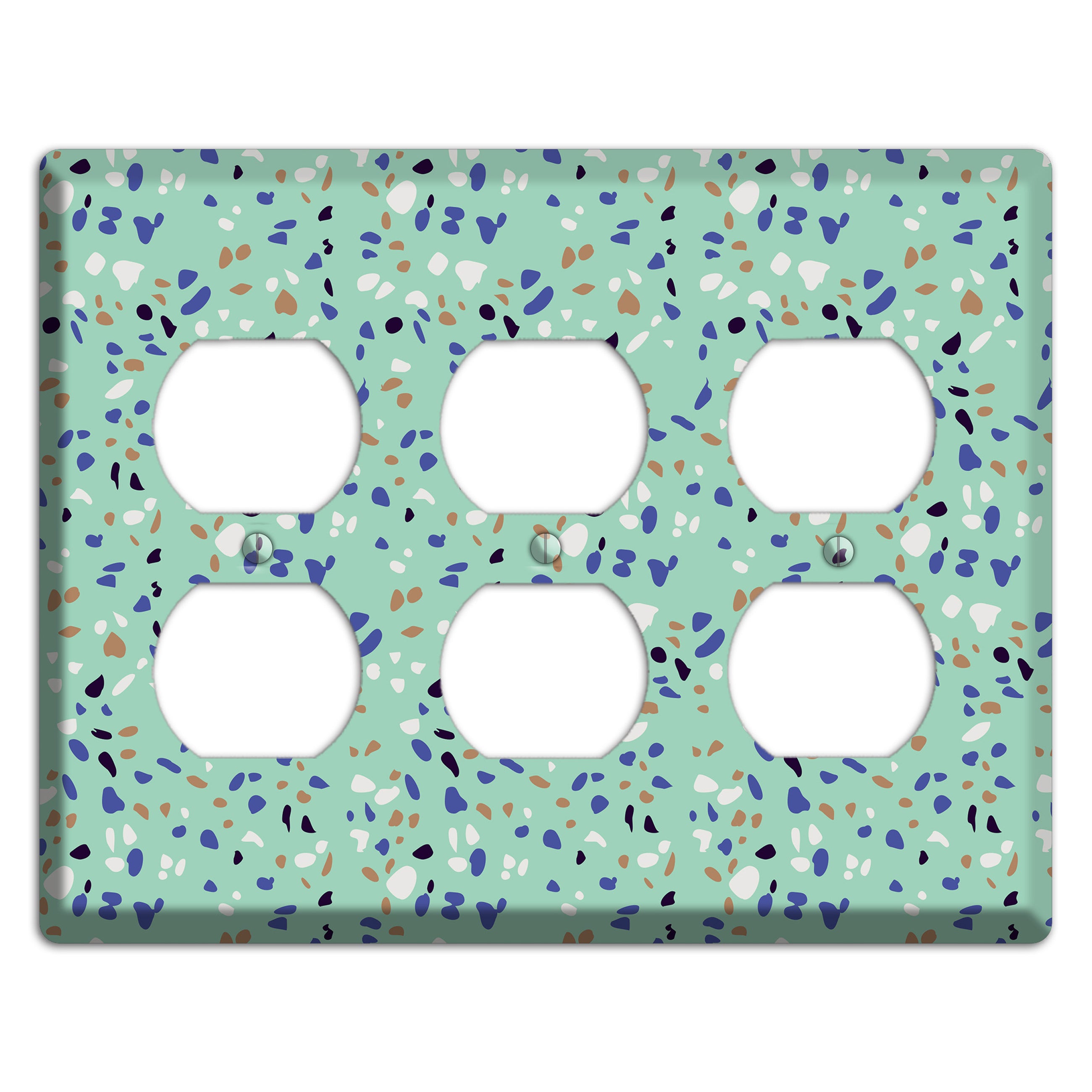 Sea Breeze Confetti 3 Duplex Wallplate
