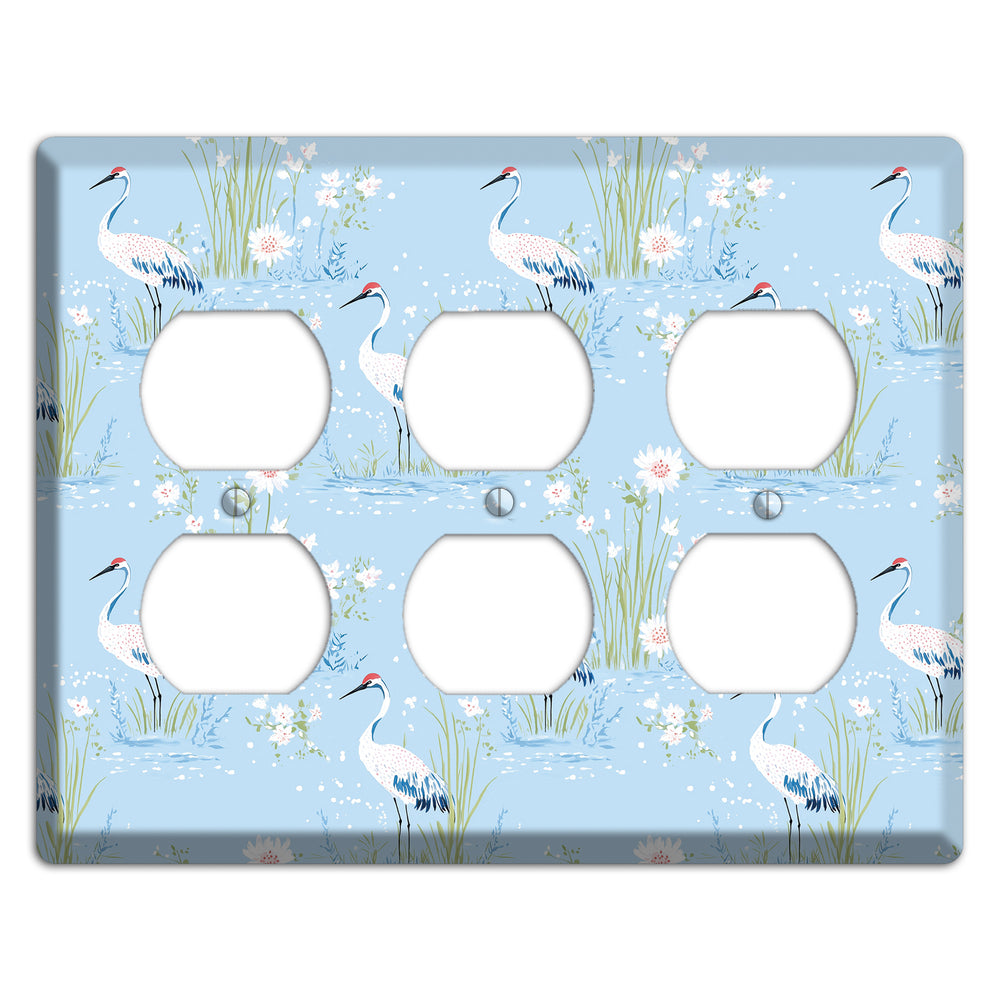 Powder Blue Marsh 3 Duplex Wallplate