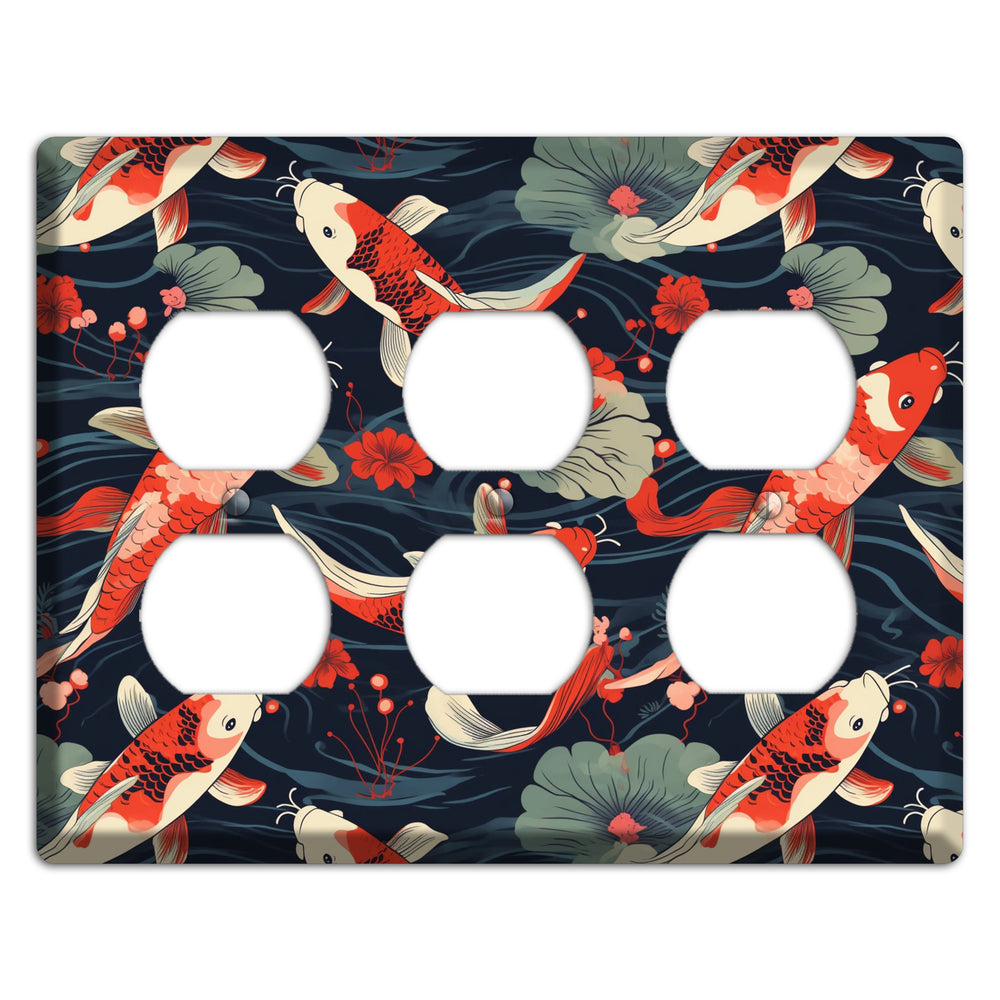 Koi Drift Dance 3 Duplex Wallplate