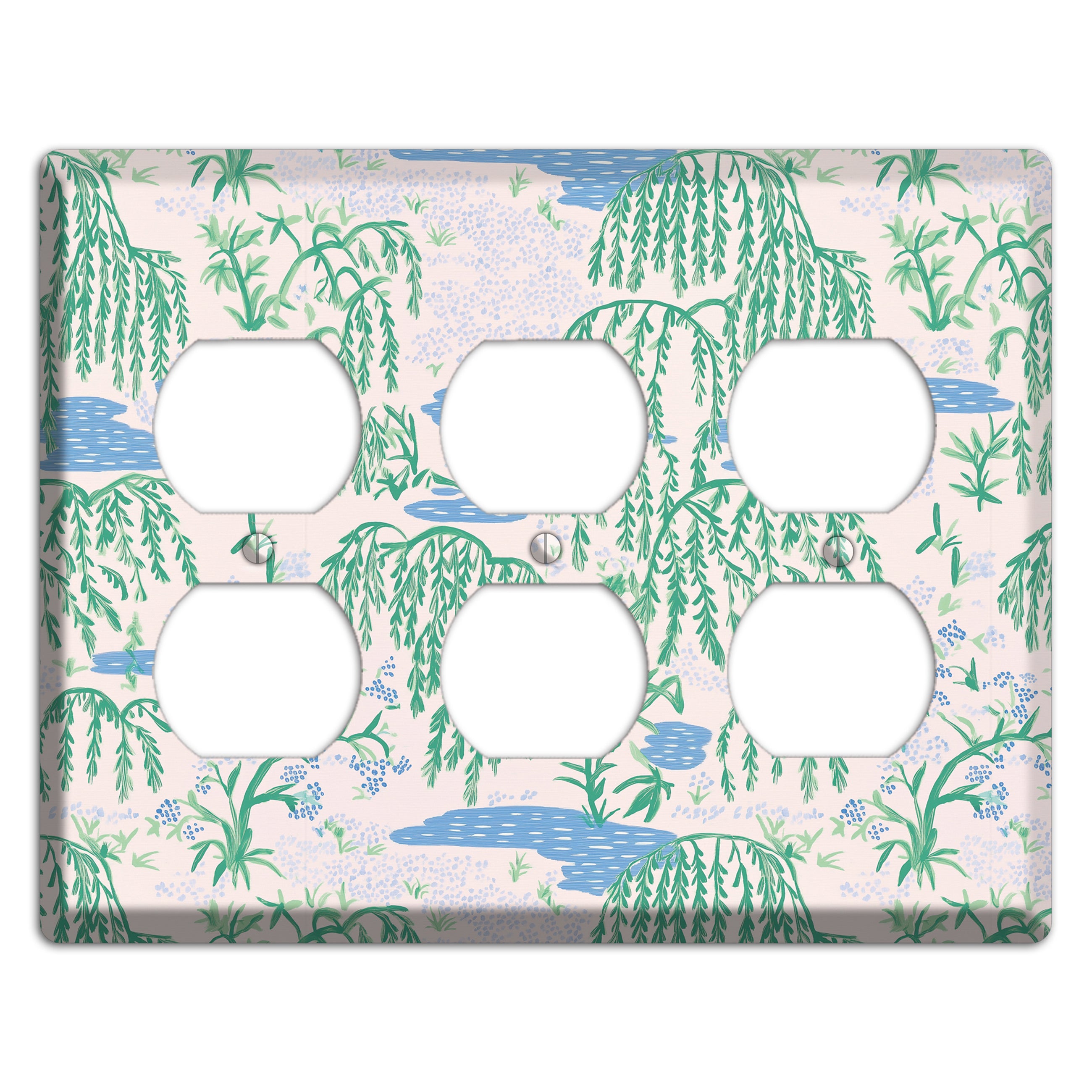 Willow & Still Water 3 Duplex Wallplate