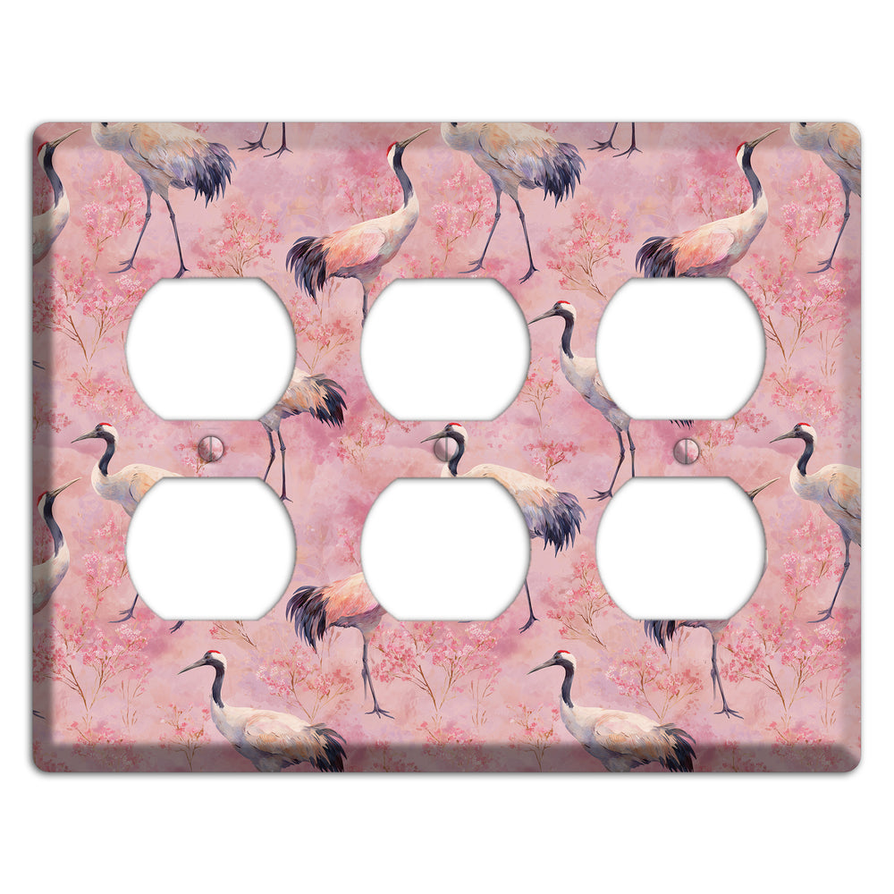 Blush Crane Reverie 3 Duplex Wallplate