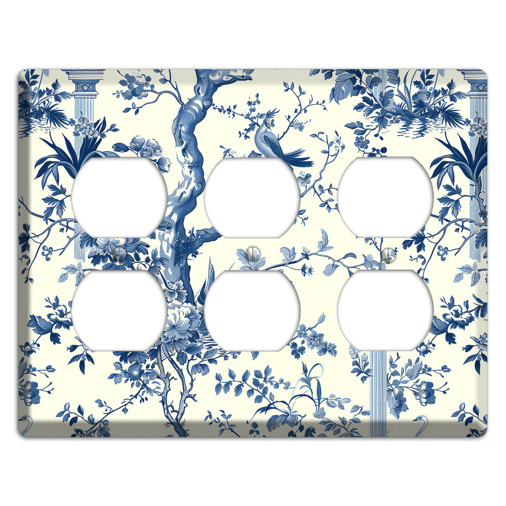Pagoda & Plume 3 Duplex Wallplate