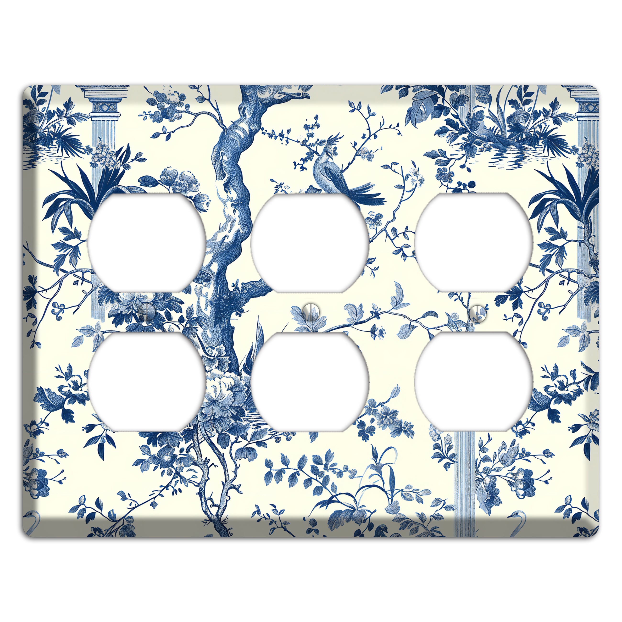 Pagoda & Plume 3 Duplex Wallplate
