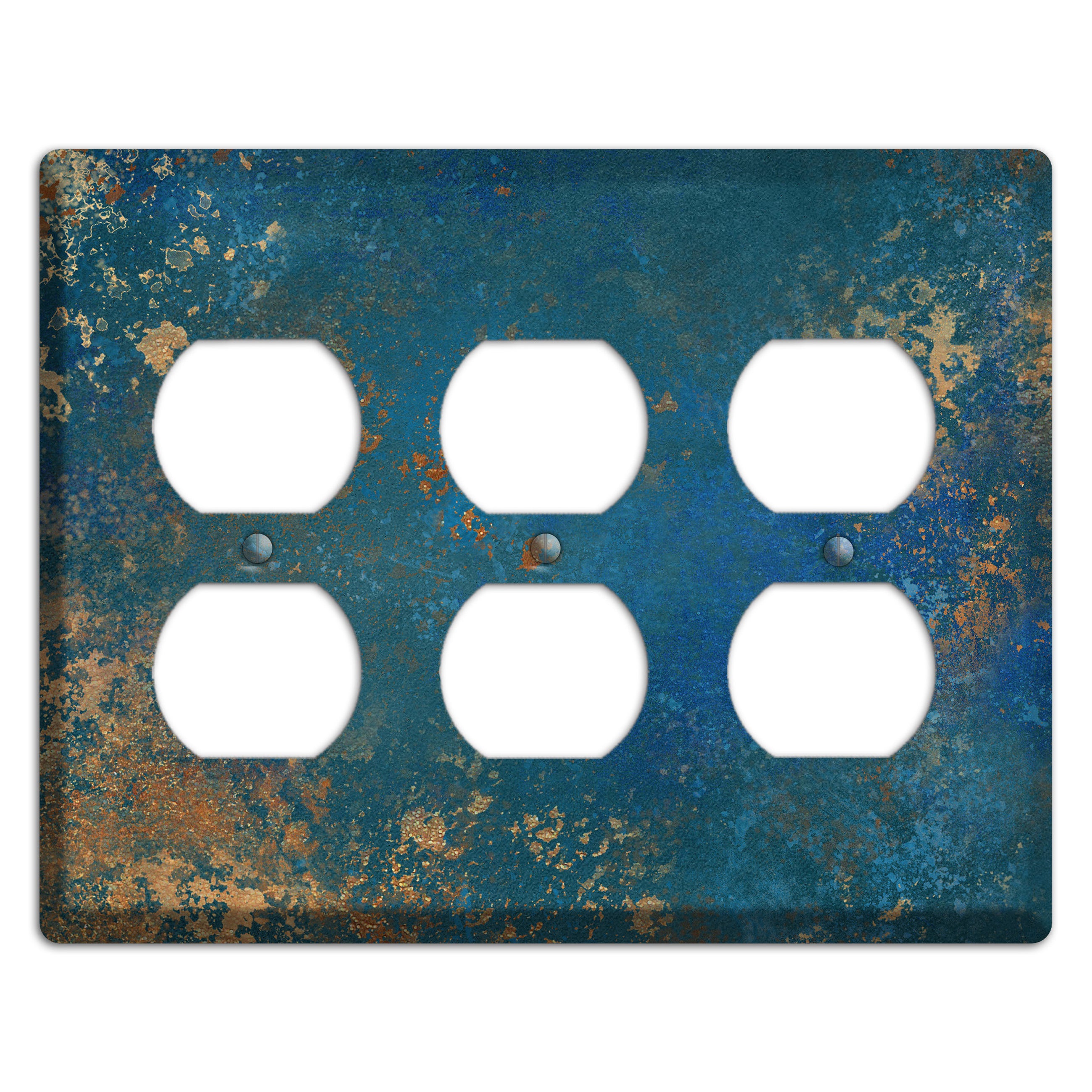 Oxidized Ocean 3 Duplex Wallplate