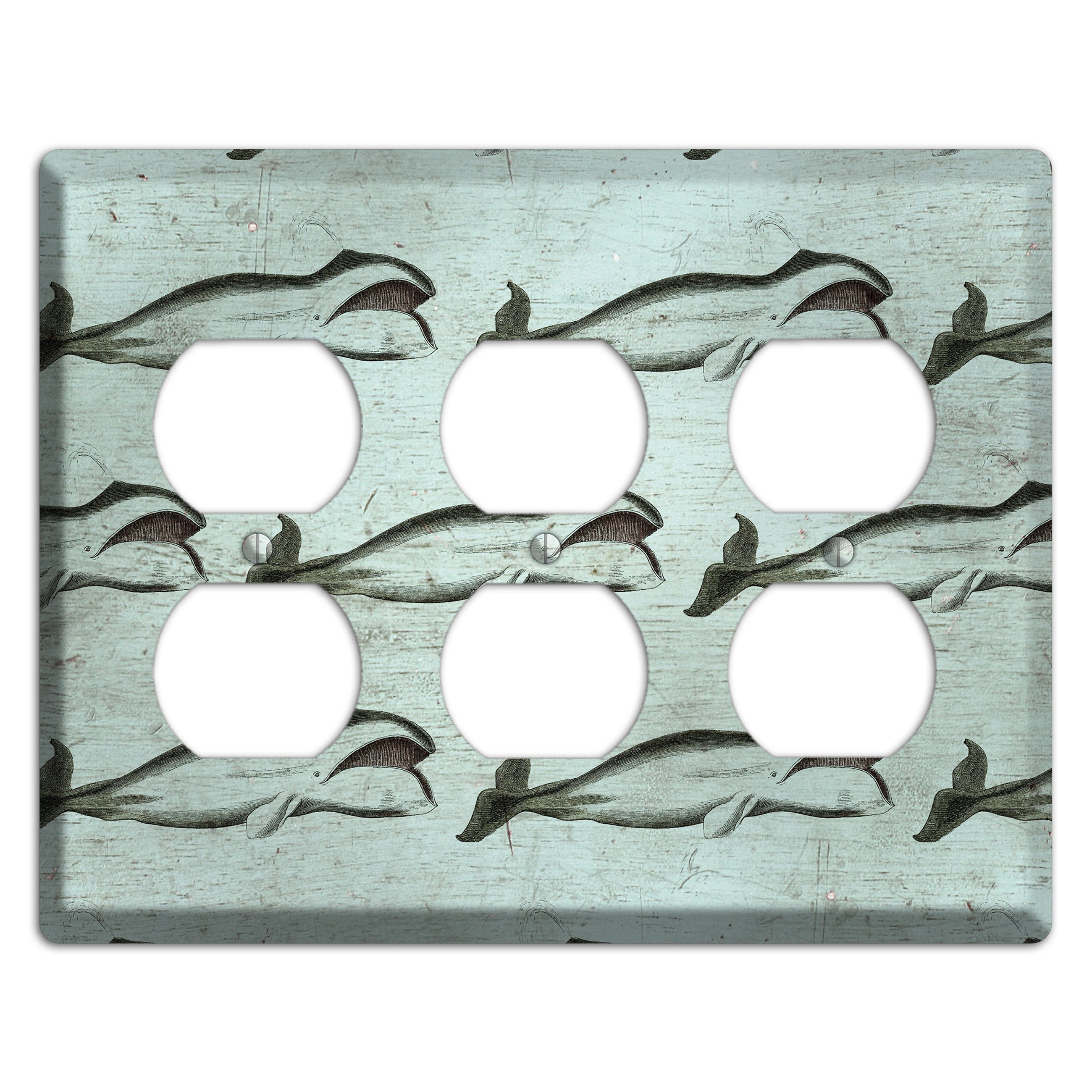 Whale Watch 3 Duplex Wallplate