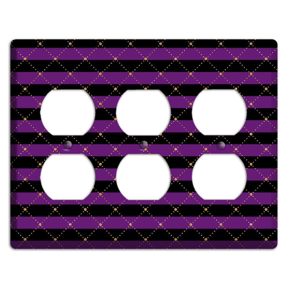 Striped Harlequin Glow 3 Duplex Wallplate
