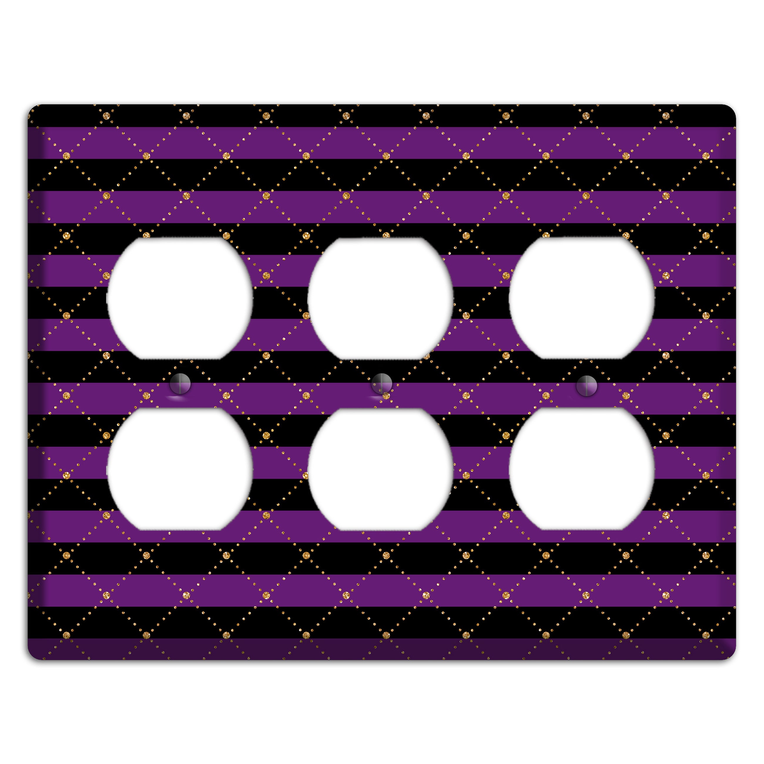 Striped Harlequin Glow 3 Duplex Wallplate