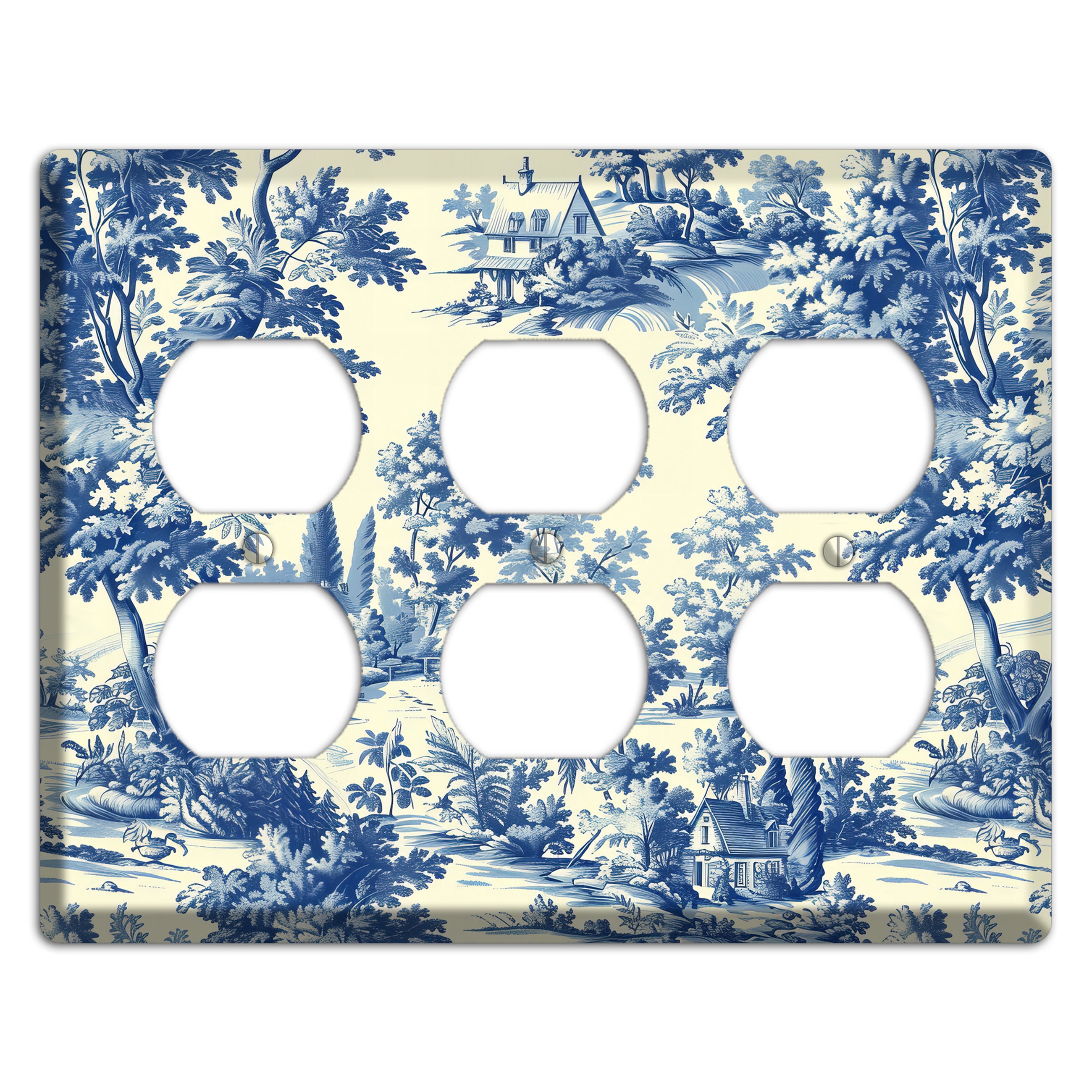 Country Estate Toile 3 Duplex Wallplate