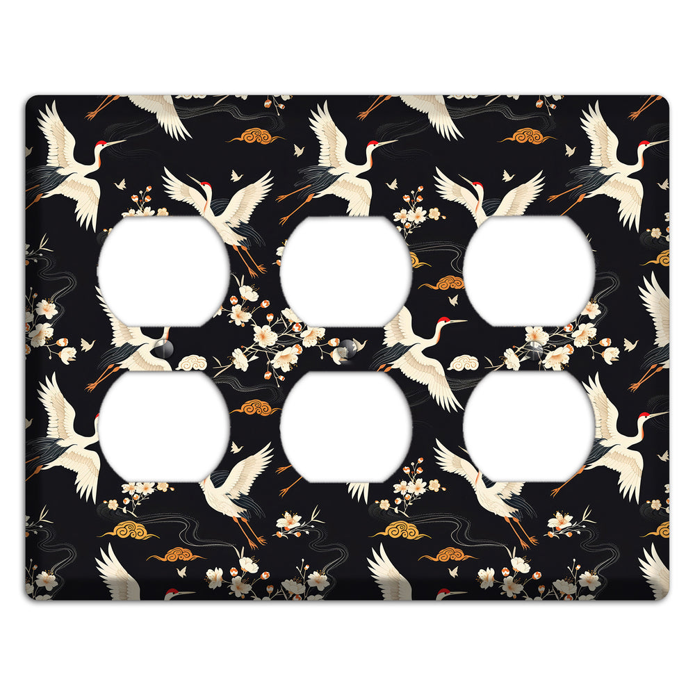 Obsidian Crane Nocturne 3 Duplex Wallplate